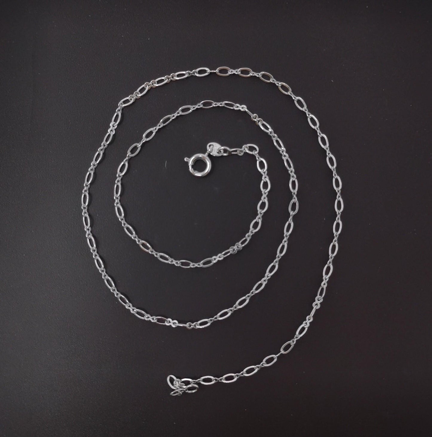 1pc 16" white gold figure 8 rolo chain,2.5 mm figure 8 chain with spring clasp, fancy chain necklace, great quality, jewelry supplies,wa 488