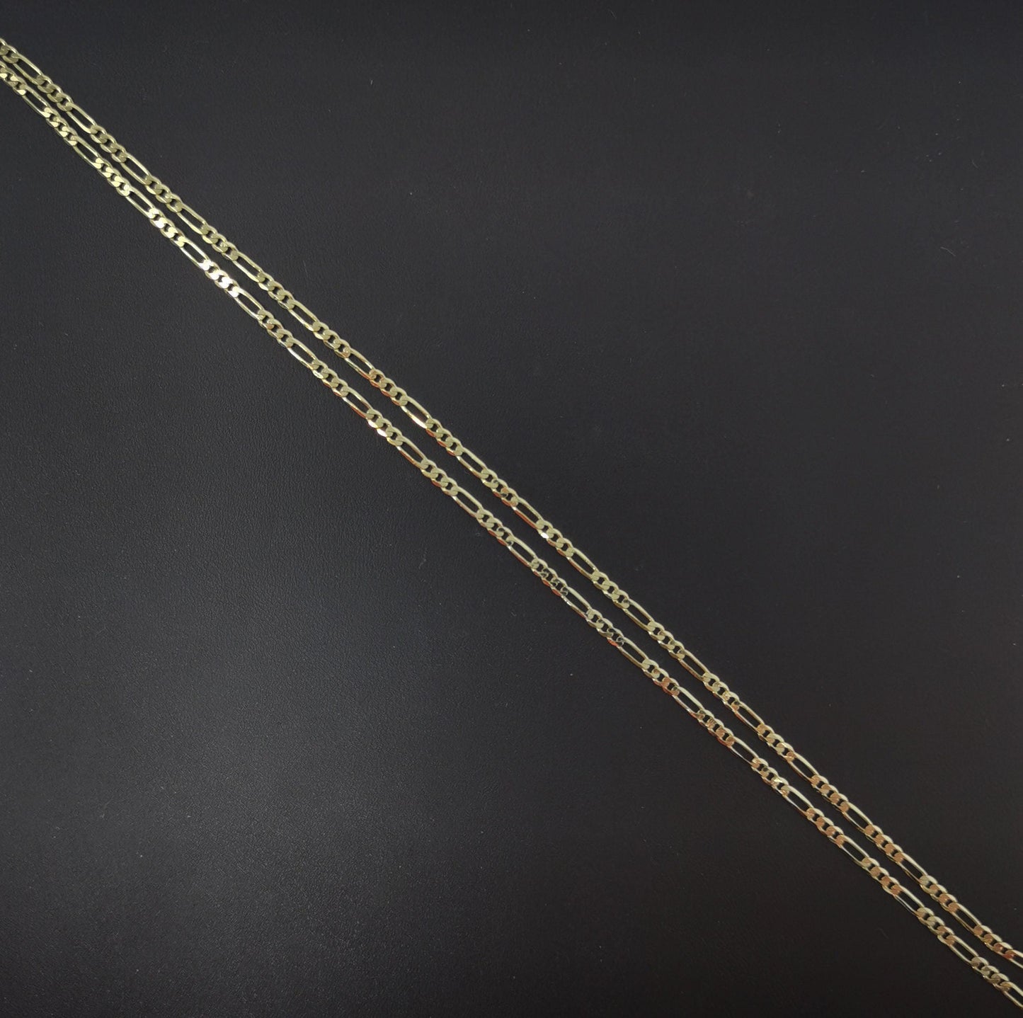 1pc 23.5'' ready to use gold dainty figaro necklace chain, thin layering figaro chain necklace, perfect for pendant charm necklace,wa-485