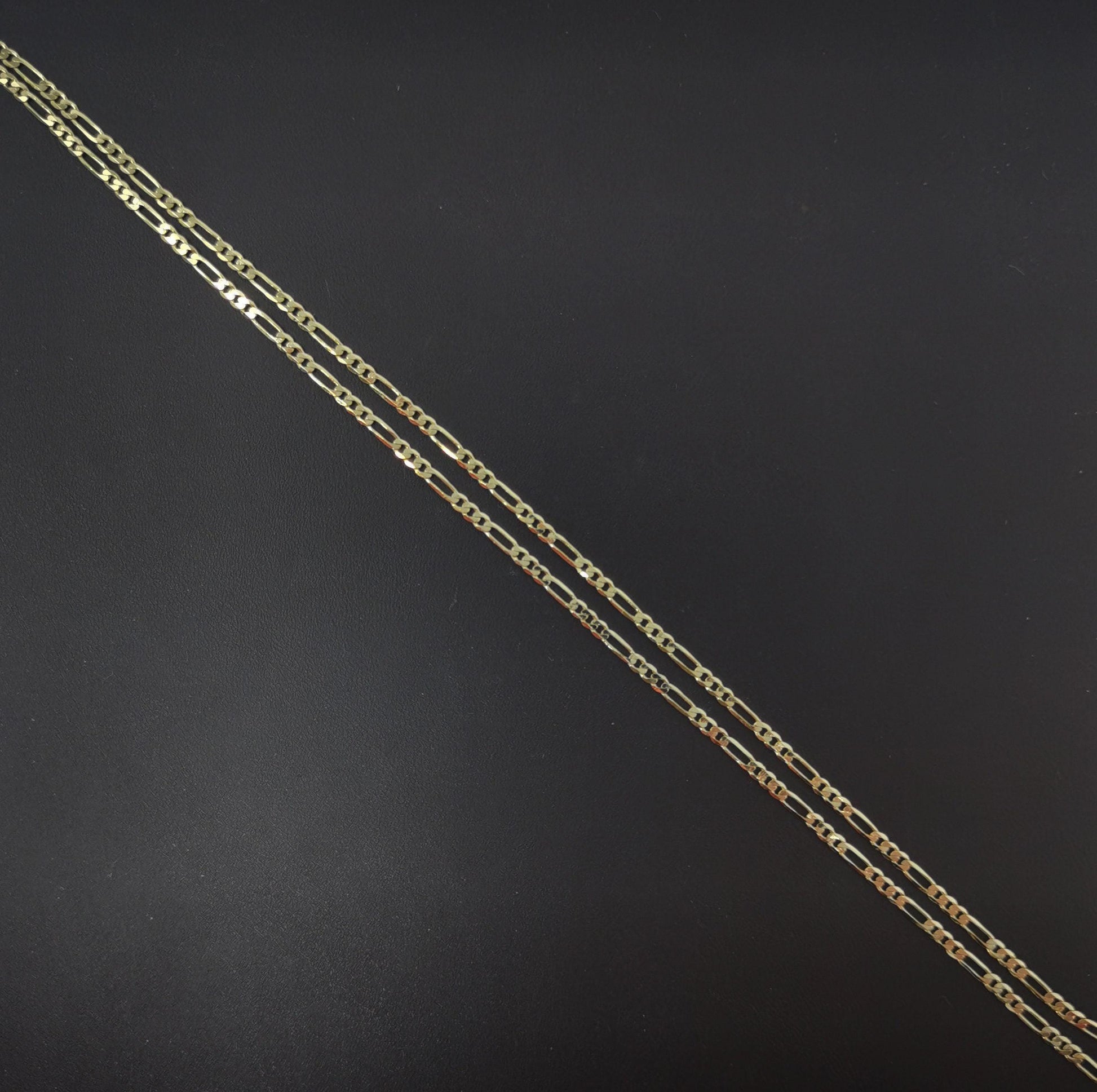 1pc 23.5'' ready to use gold dainty figaro necklace chain, thin layering figaro chain necklace, perfect for pendant charm necklace,wa-485
