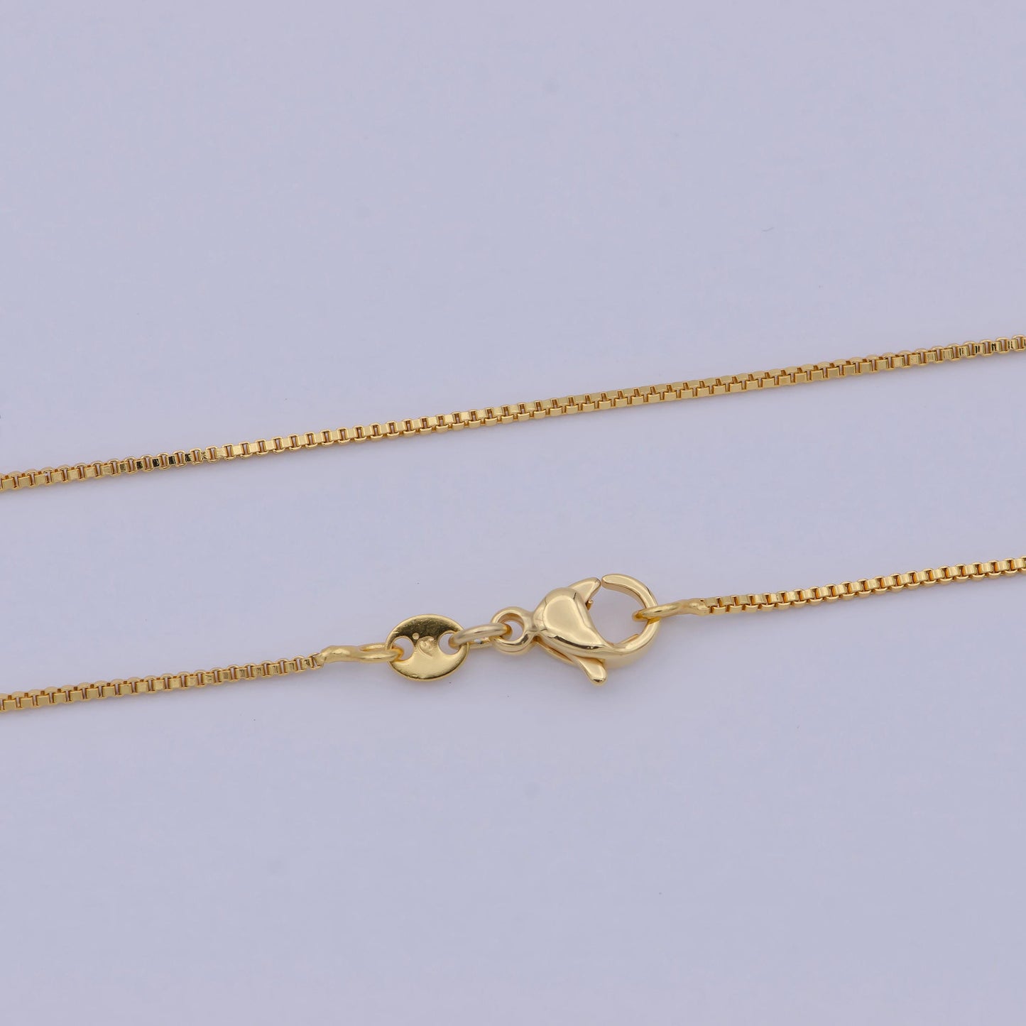 1pc 23.5'' ready to wear gold square box chain necklace, layering dainty box chain for jewelry making with pendant charm ,wa- 470