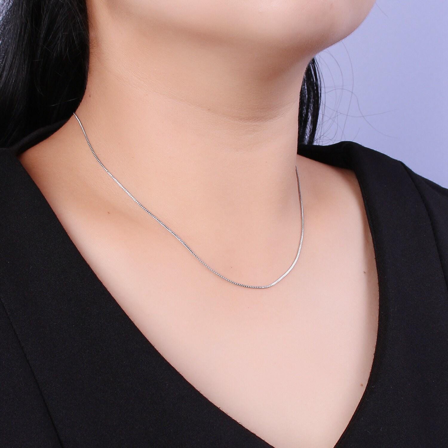 1pc 15.7"+2" ext. ready to use gold box necklace chain, layering box chain bold necklace, for pendant charm necklace making,wa-440/441
