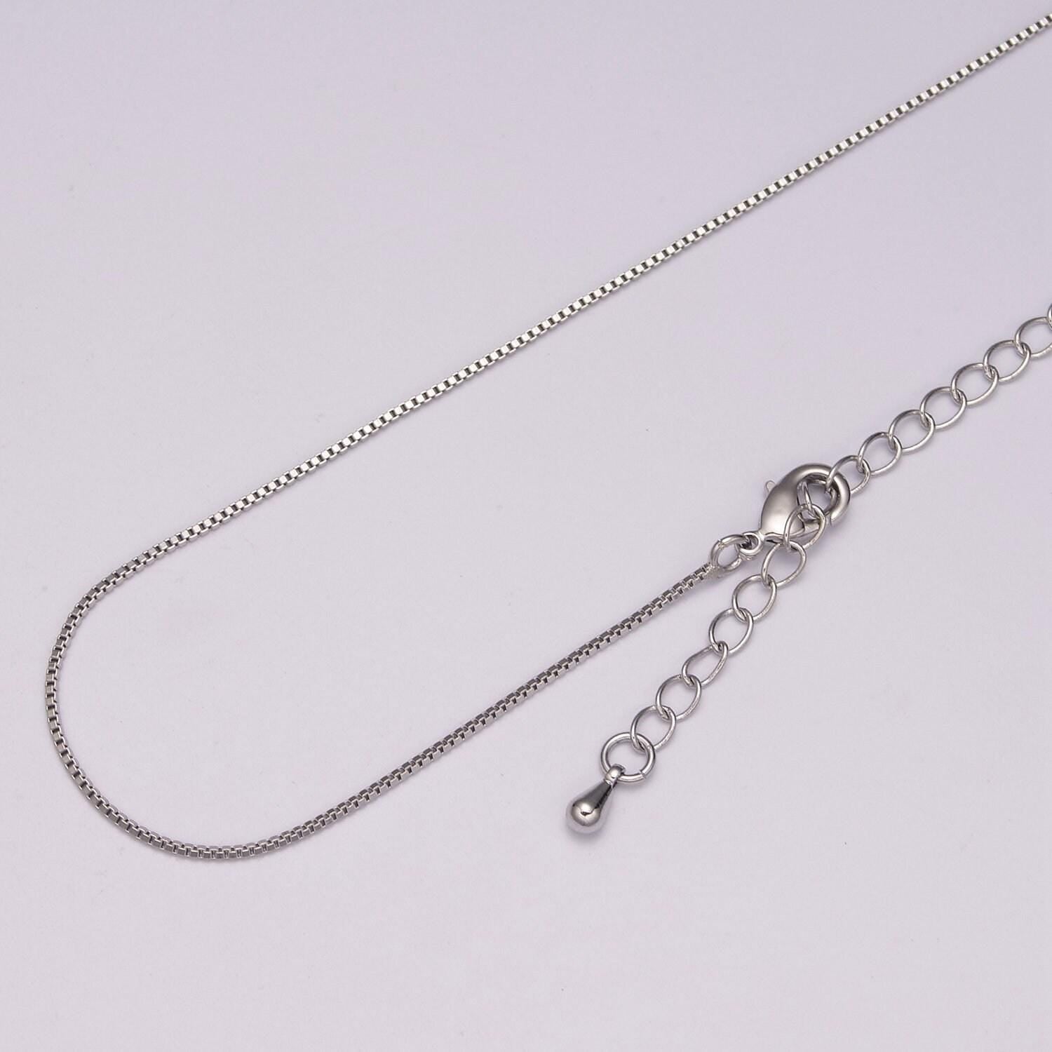 1pc 15.7"+2" ext. ready to use gold box necklace chain, layering box chain bold necklace, for pendant charm necklace making,wa-440/441