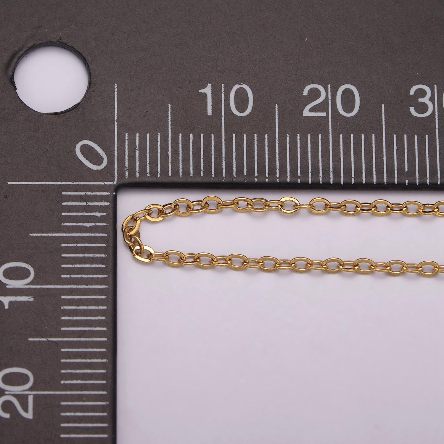 1pc ready to use gold rolo necklace chain,layering box rolo chain dainty necklace, for pendant charm necklace making | wa-438, wa-439