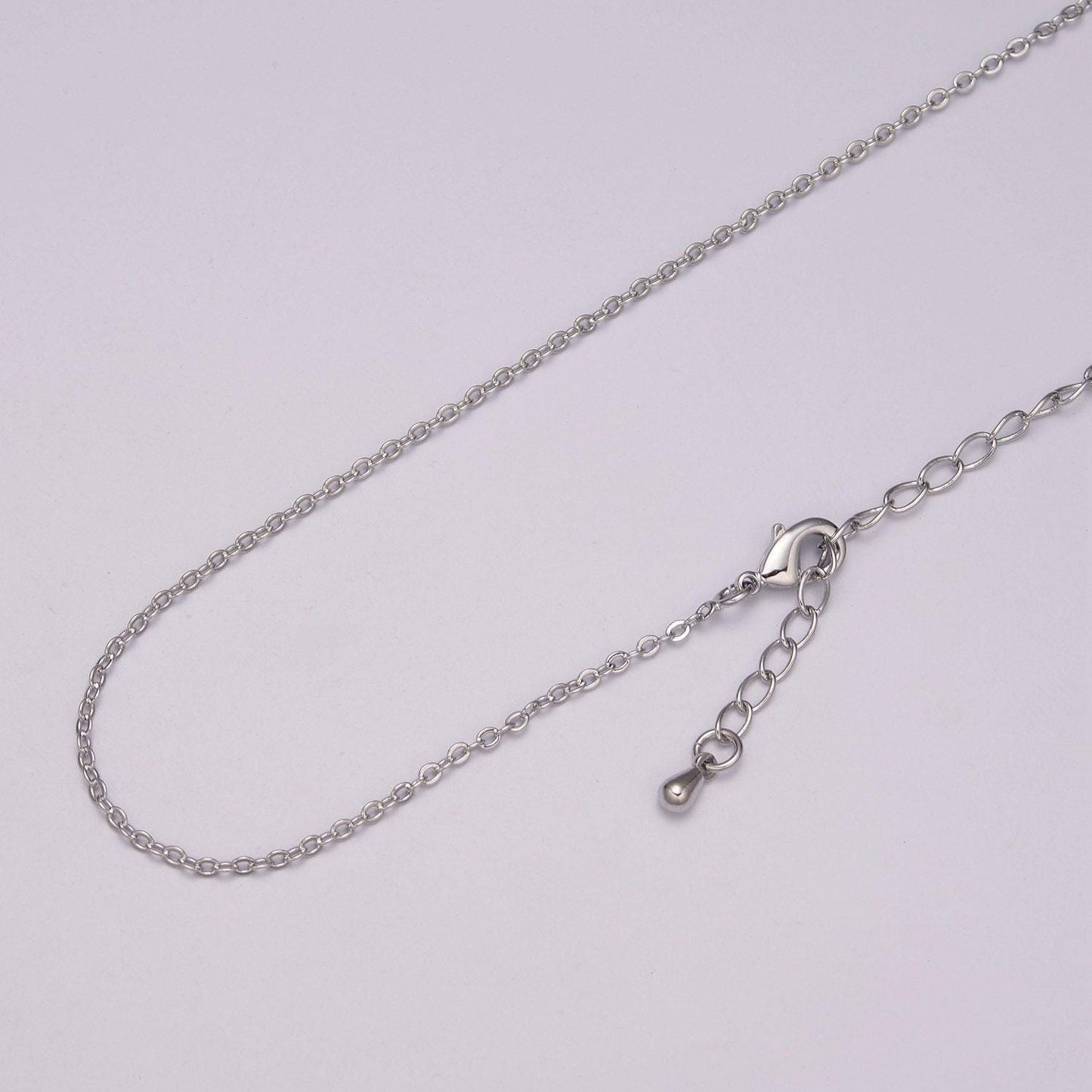 1pc ready to use gold rolo necklace chain,layering box rolo chain dainty necklace, for pendant charm necklace making | wa-438, wa-439