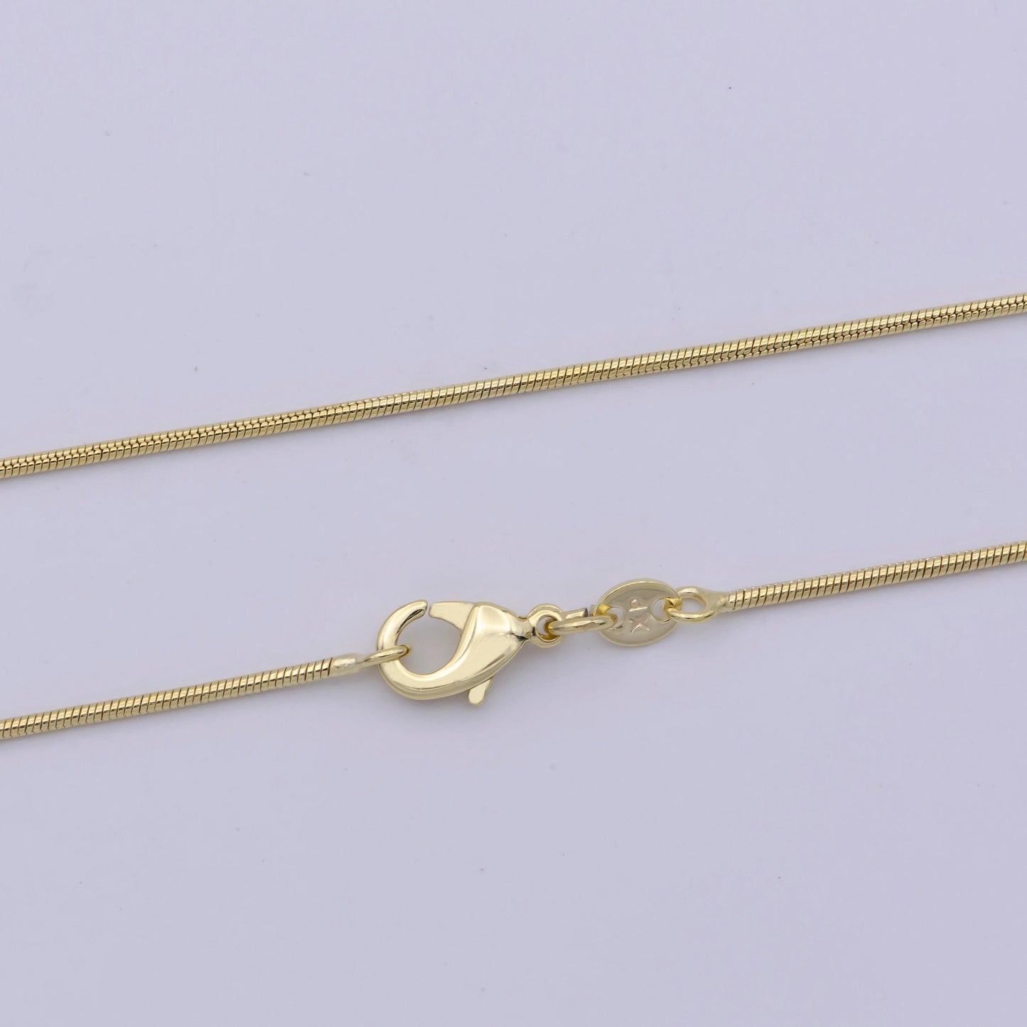1pc 19.9' ready to use gold cocoon necklace chain, layer snake chain dainty necklace, for pendant charm necklace making,wa-413