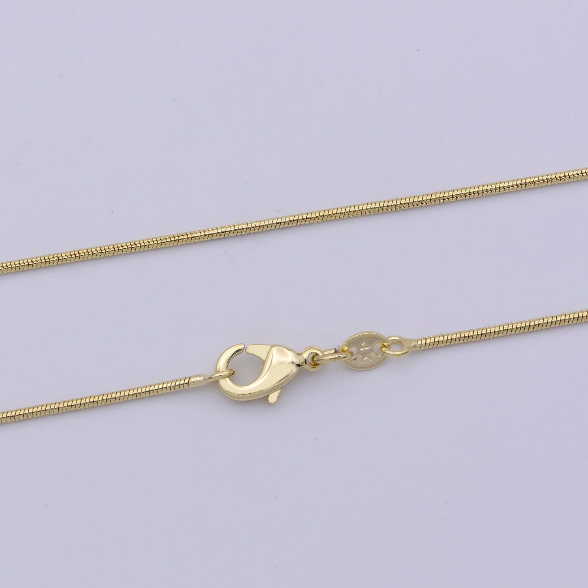 1pc 19.9' ready to use gold cocoon necklace chain, layer snake chain dainty necklace, for pendant charm necklace making,wa-413