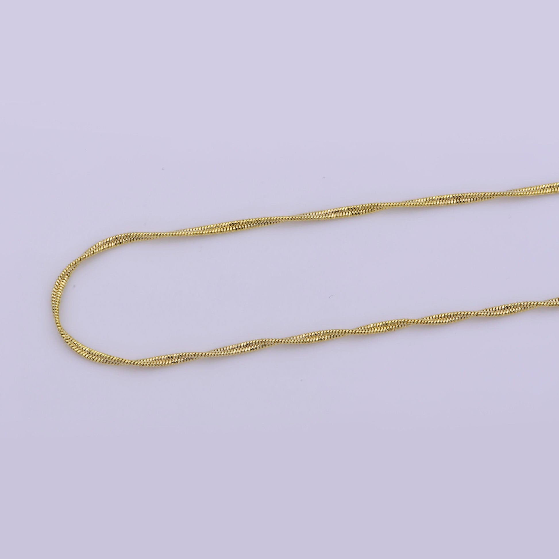 1pc 17.6" 1.4 mm singapore gold herringbone necklace chain, twisted layering chain dainty necklace,for pendant charm necklace making, wa-398