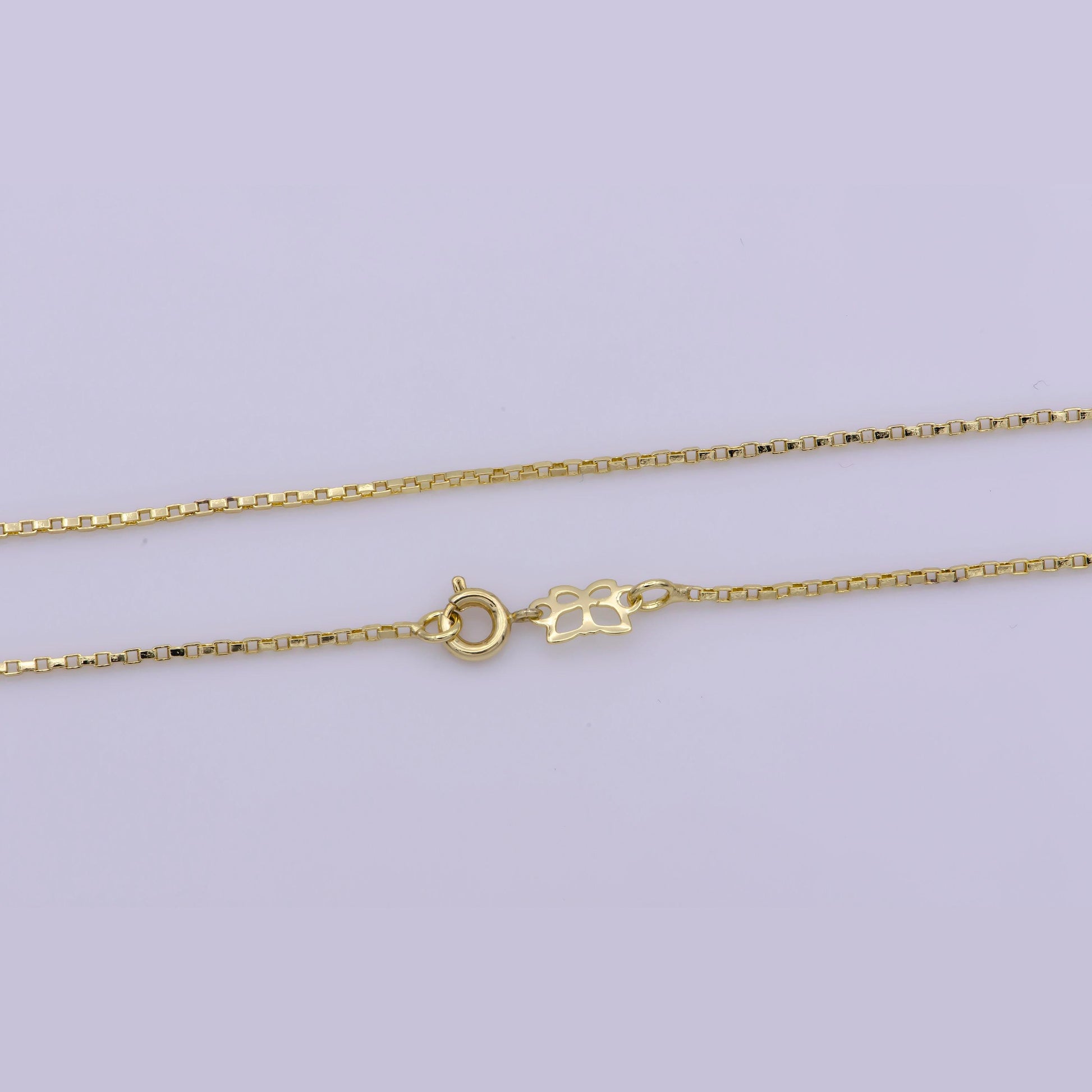 1pc 17.5'' ready to wear gold square box chain necklace, layering dainty box chain jewelry making with pendant charm supplies,wa-393