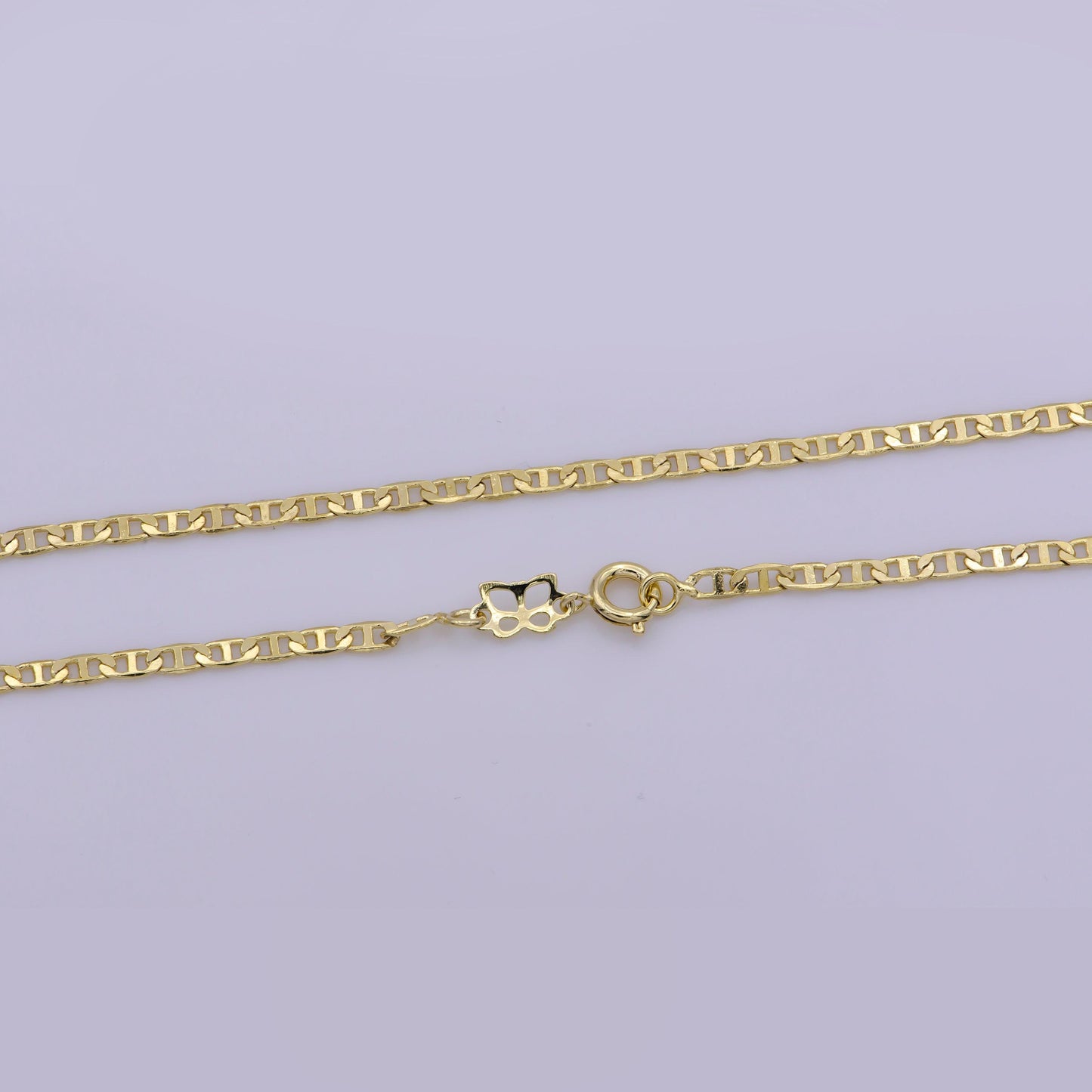 1pc 15.7'' figure 8 gold anchor necklace chain, layering mariner chain dainty necklace,for pendant charm necklace making, wa-391