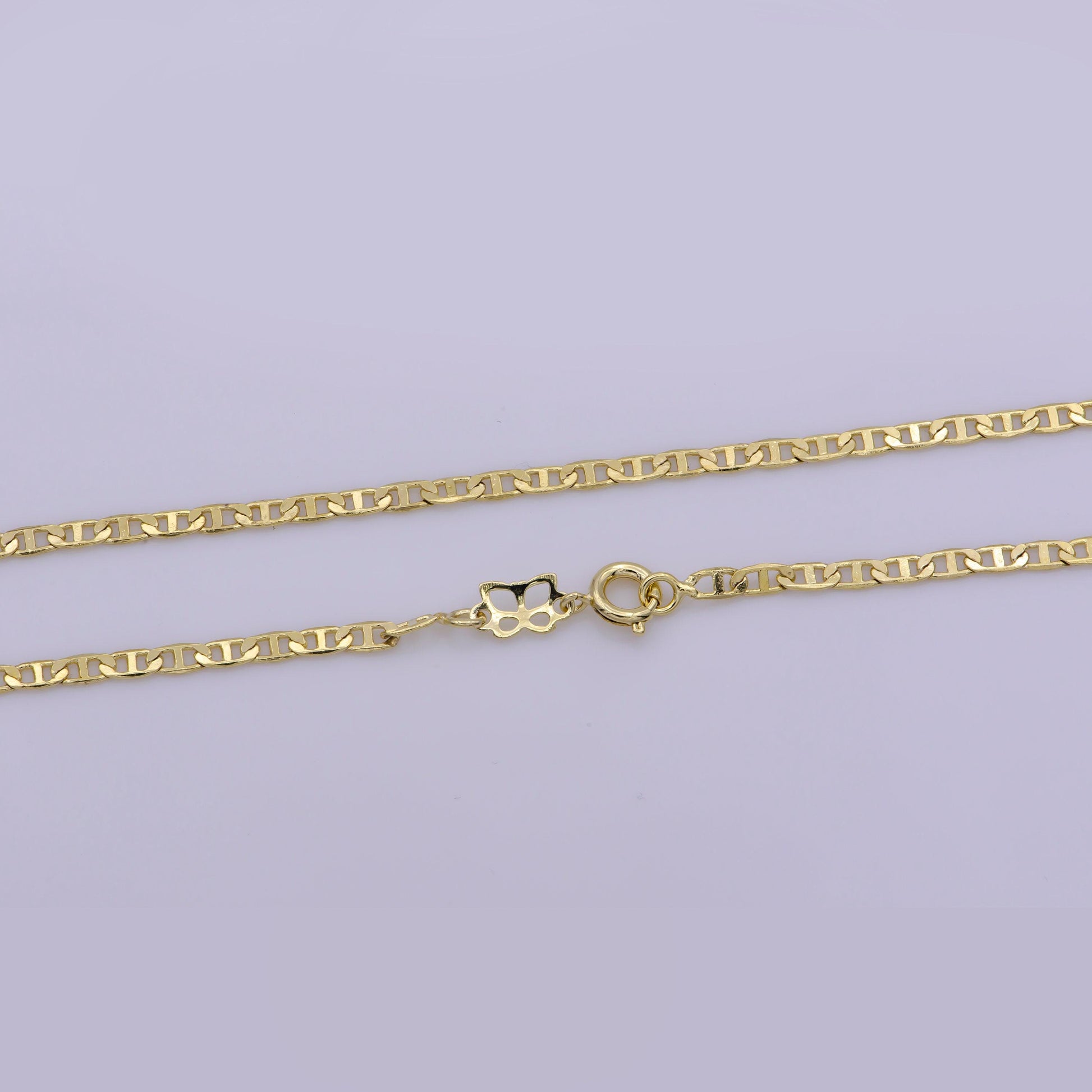 1pc 15.7'' figure 8 gold anchor necklace chain, layering mariner chain dainty necklace,for pendant charm necklace making, wa-391