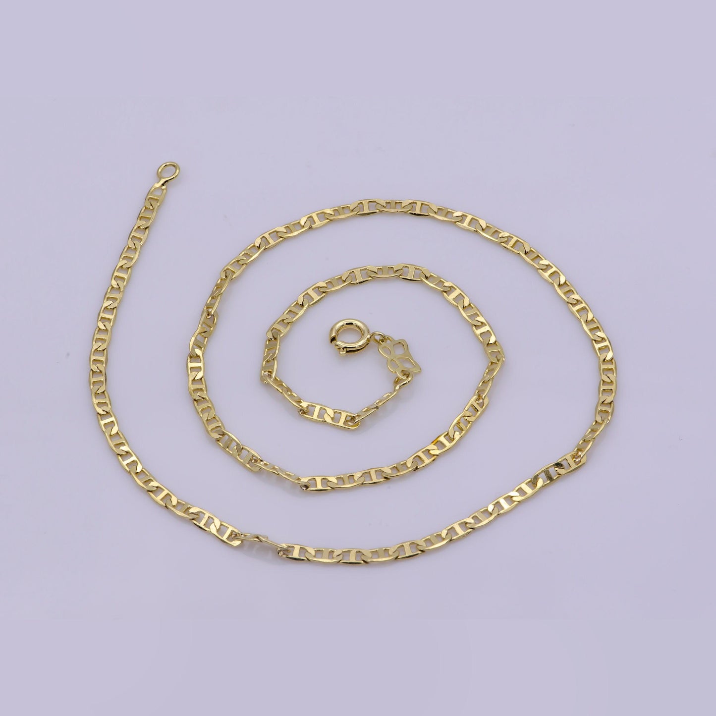 1pc 15.7'' figure 8 gold anchor necklace chain, layering mariner chain dainty necklace,for pendant charm necklace making, wa-391