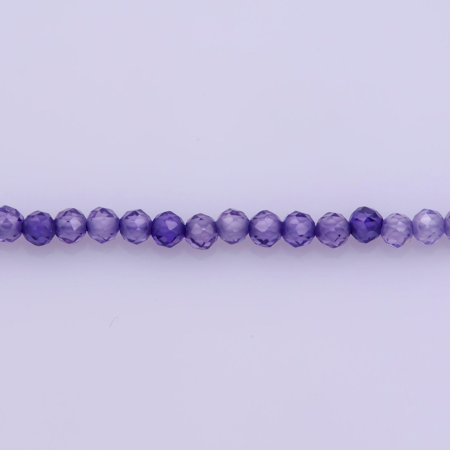 Dainty 16"+1" ext. dream amethyst stone tiny bead necklace,faceted purple beads necklace for women semi precious beaded gemstone,wa-323