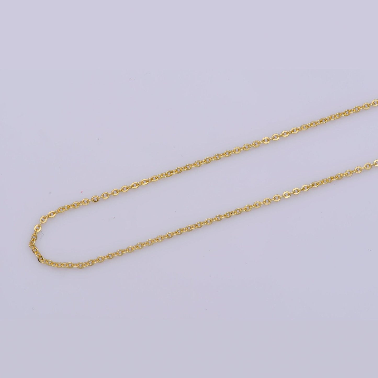 1pc 15.7'' ready to use gold rolo necklace chain, layering box rolo chain dainty necklace, for pendant charm necklace making, wa-277