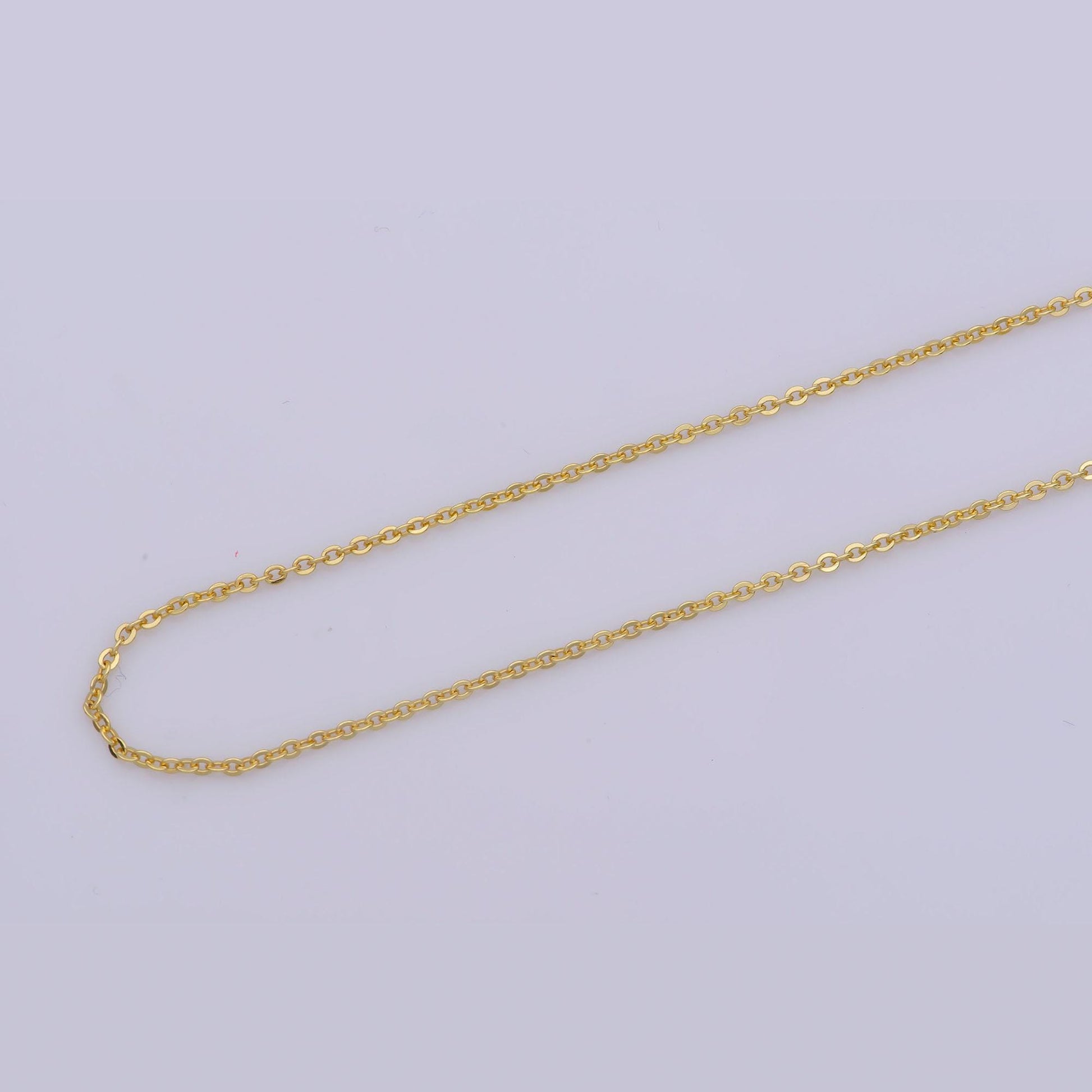 1pc 15.7'' ready to use gold rolo necklace chain, layering box rolo chain dainty necklace, for pendant charm necklace making, wa-277