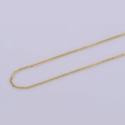 1pc 15.7'' ready to use gold rolo necklace chain, layering box rolo chain dainty necklace, for pendant charm necklace making, wa-277