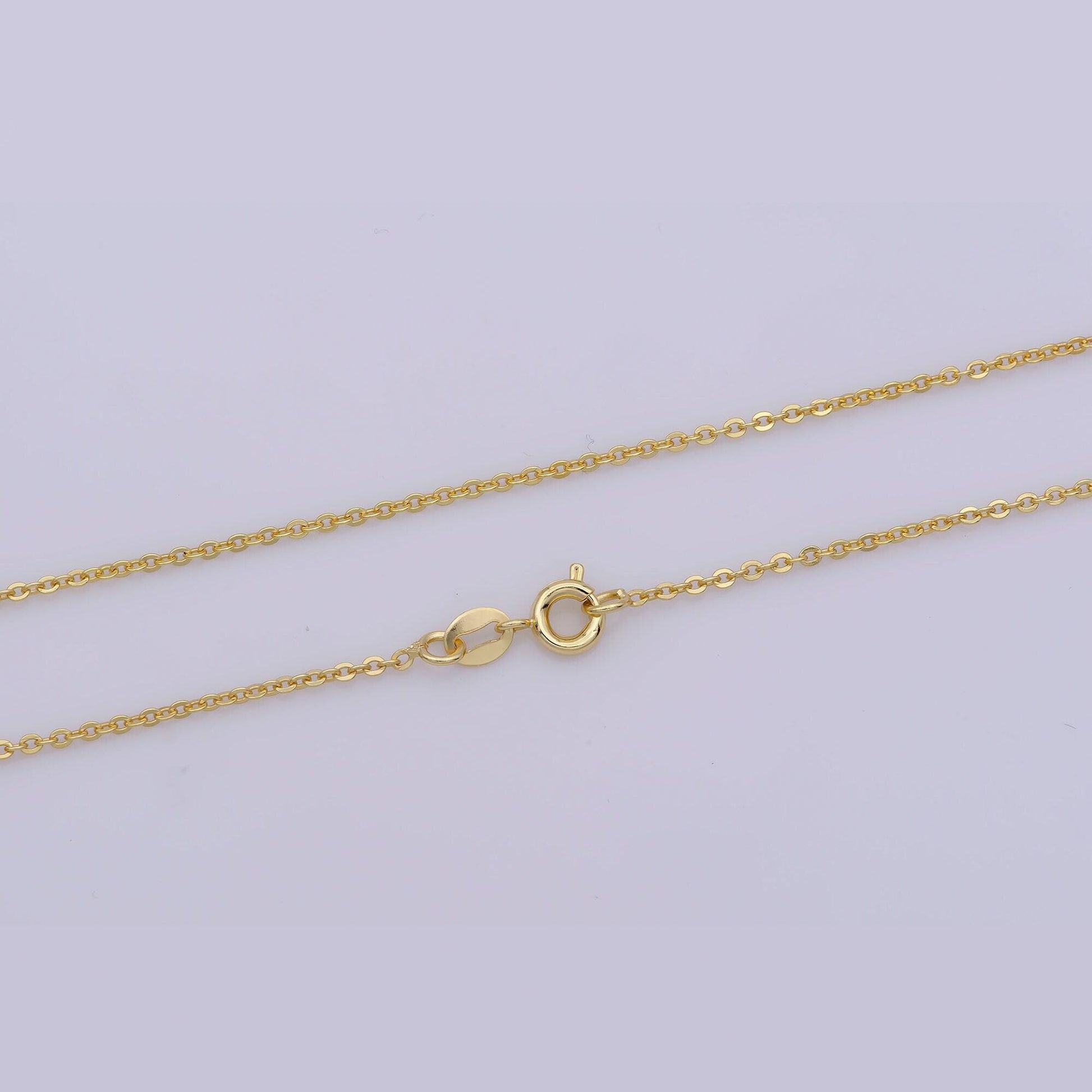 1pc 15.7'' ready to use gold rolo necklace chain, layering box rolo chain dainty necklace, for pendant charm necklace making, wa-277