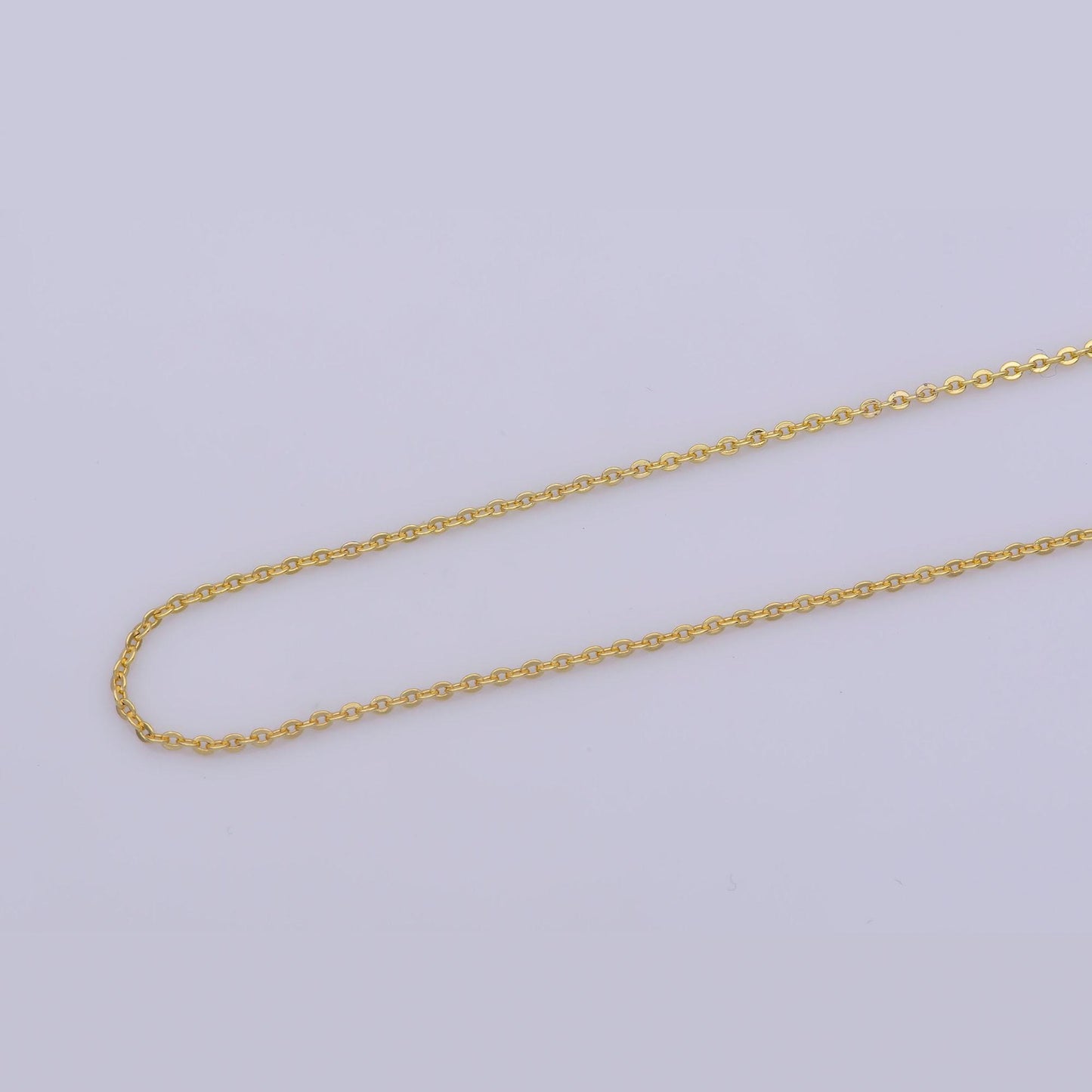 1pc 19.6' ready to use gold rolo necklace chain, layering rolo chain dainty necklace, for pendant charm necklace making, wa -272