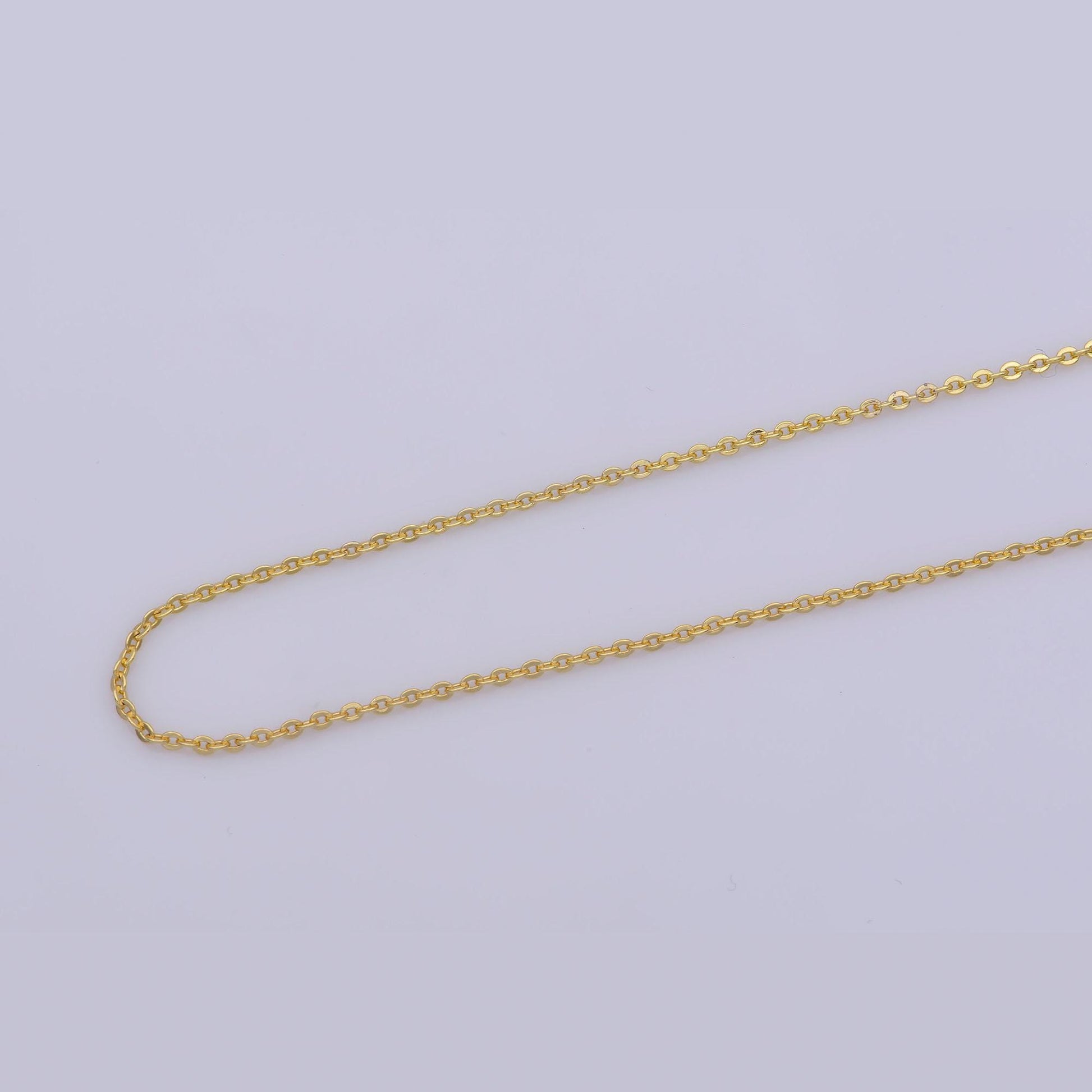 1pc 19.6' ready to use gold rolo necklace chain, layering rolo chain dainty necklace, for pendant charm necklace making, wa -272