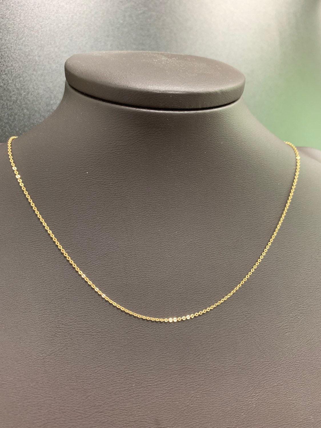 1pc 19.6' ready to use gold rolo necklace chain, layering rolo chain dainty necklace, for pendant charm necklace making, wa -272
