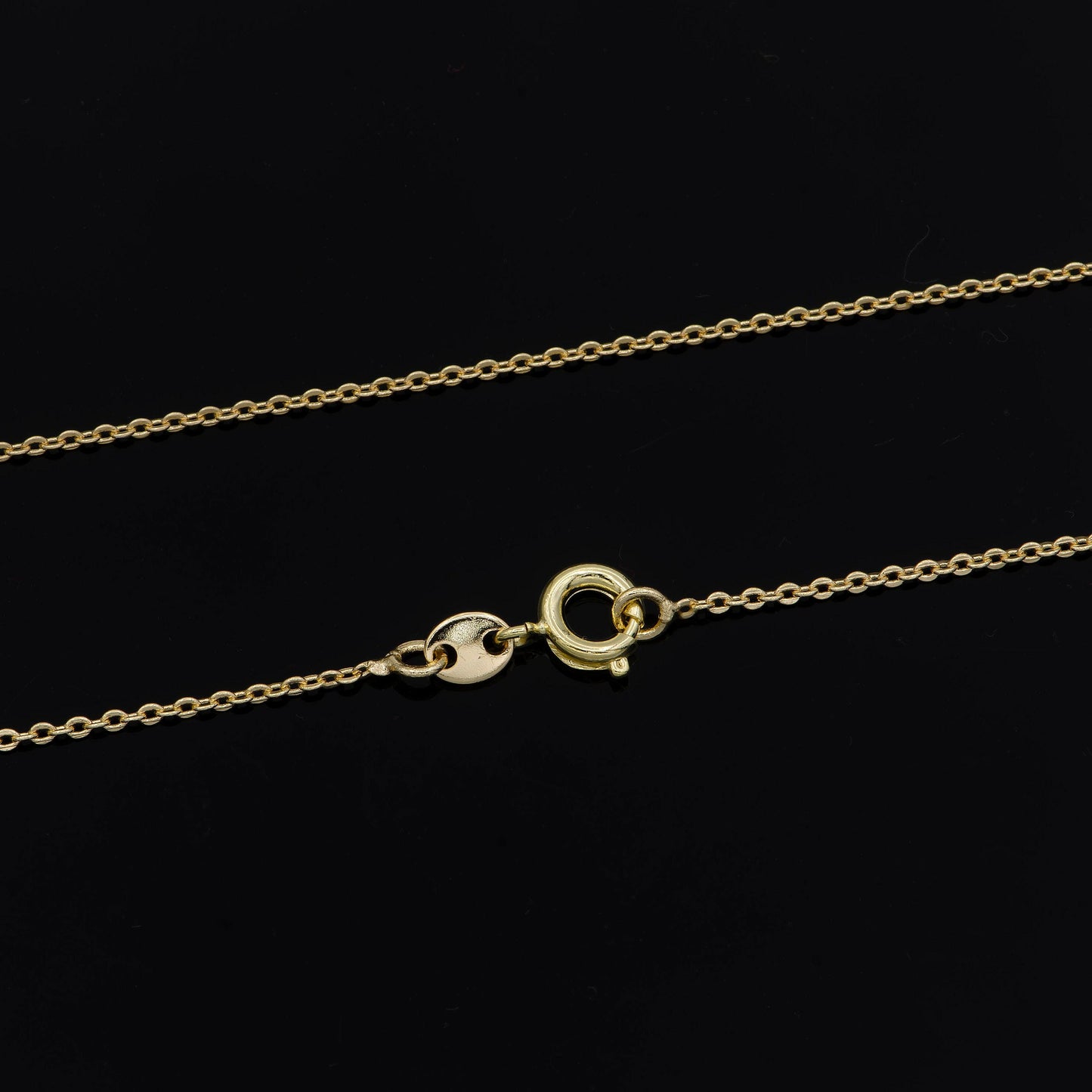 1pc 19.6' ready to use gold rolo necklace chain, layering rolo chain dainty necklace, for pendant charm necklace making, wa -272