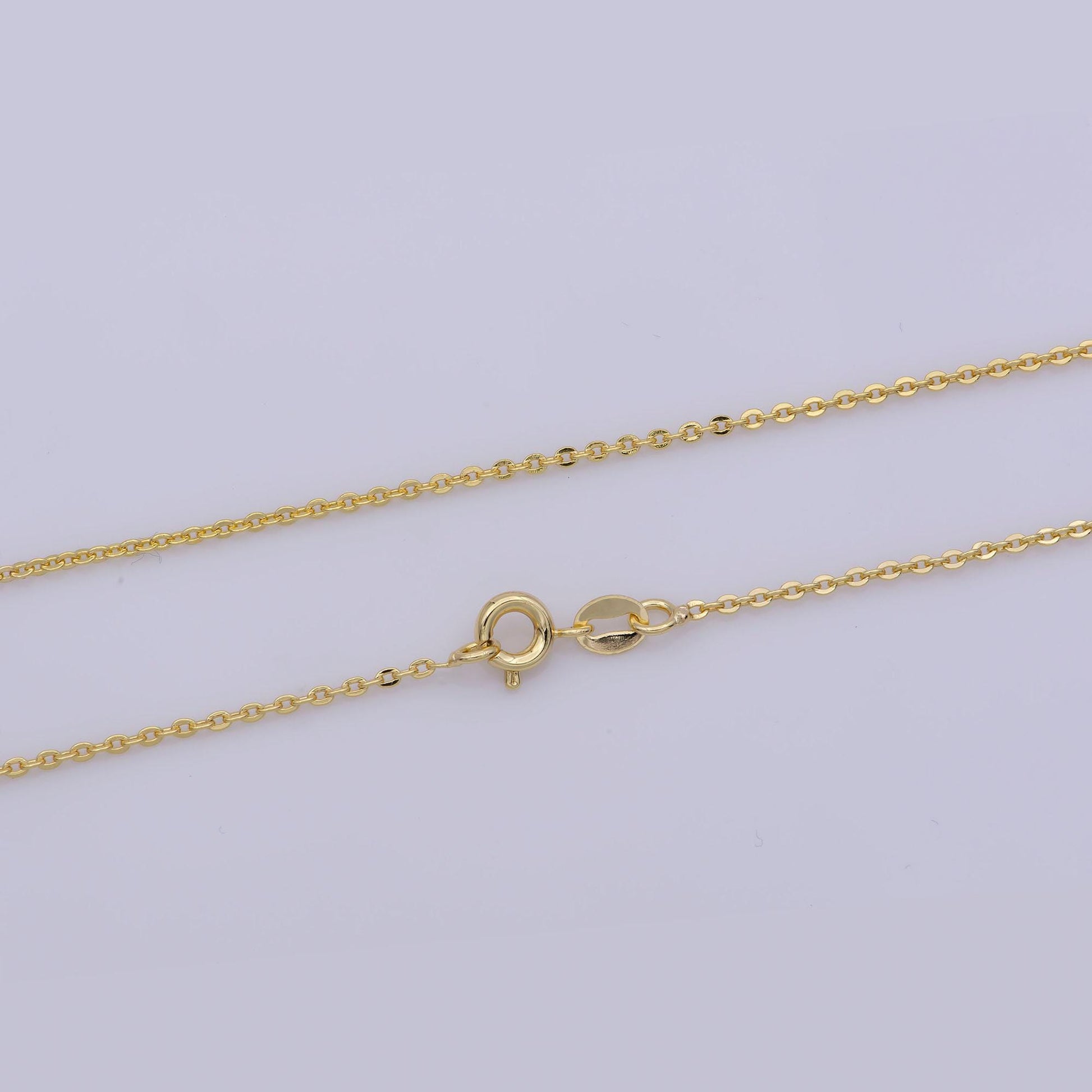 1pc 19.6' ready to use gold rolo necklace chain, layering rolo chain dainty necklace, for pendant charm necklace making, wa -272
