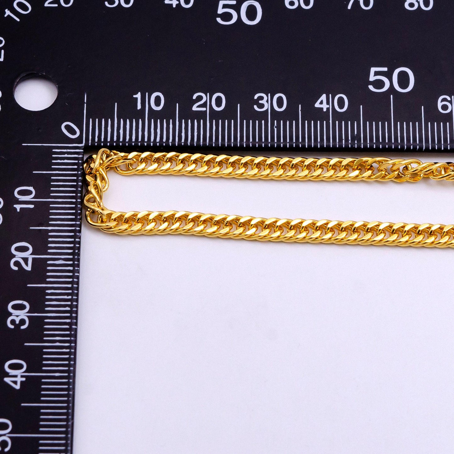 24k gold filled cuban chain 4mm curb chain necklace miami cuban curb link chain necklace wholesale wa2446