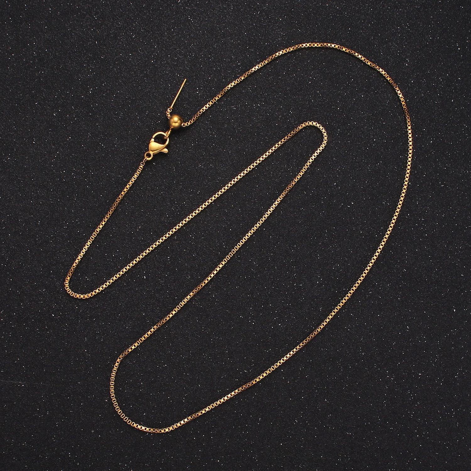 Stainless steel box chain necklace 1.1mm for jewelry making tarnish resistant chain | wa-2422