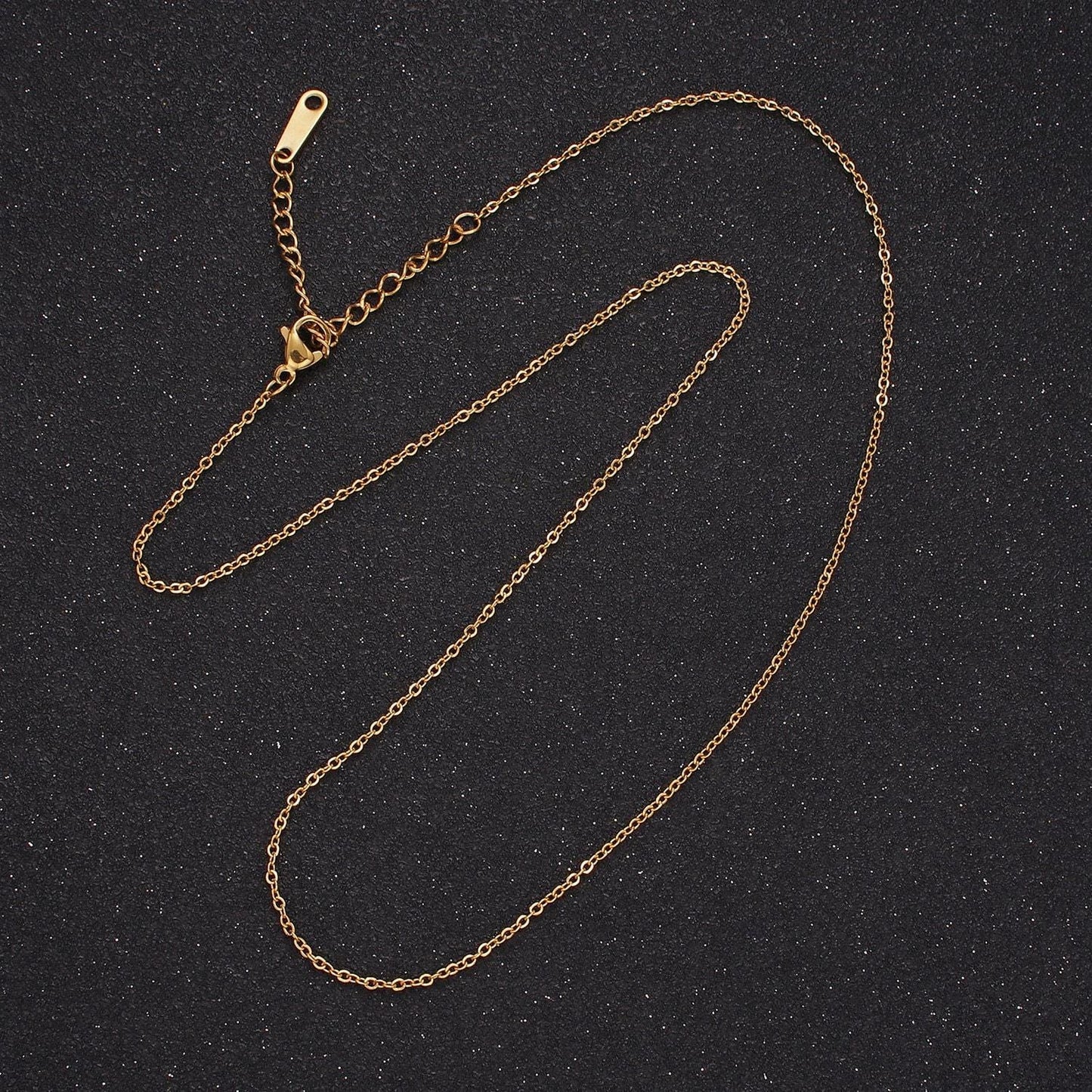 Stainless steel 1mm cable 16 inch choker necklace w. extender | wa-2418