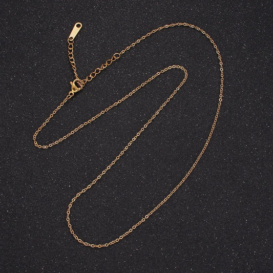 Stainless steel 1mm cable 16 inch choker necklace w. extender | wa-2418
