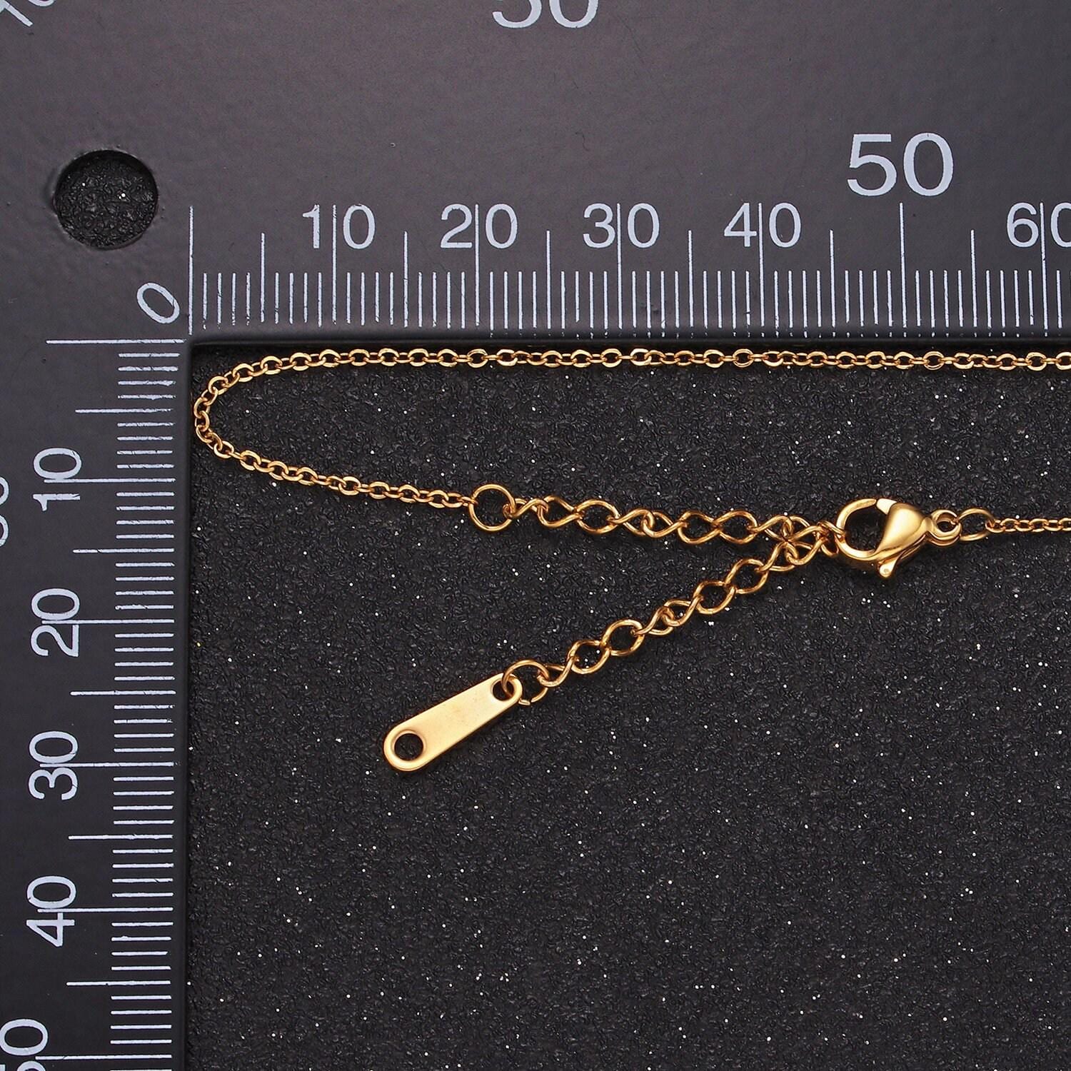Stainless steel 1mm cable 16 inch choker necklace w. extender | wa-2418