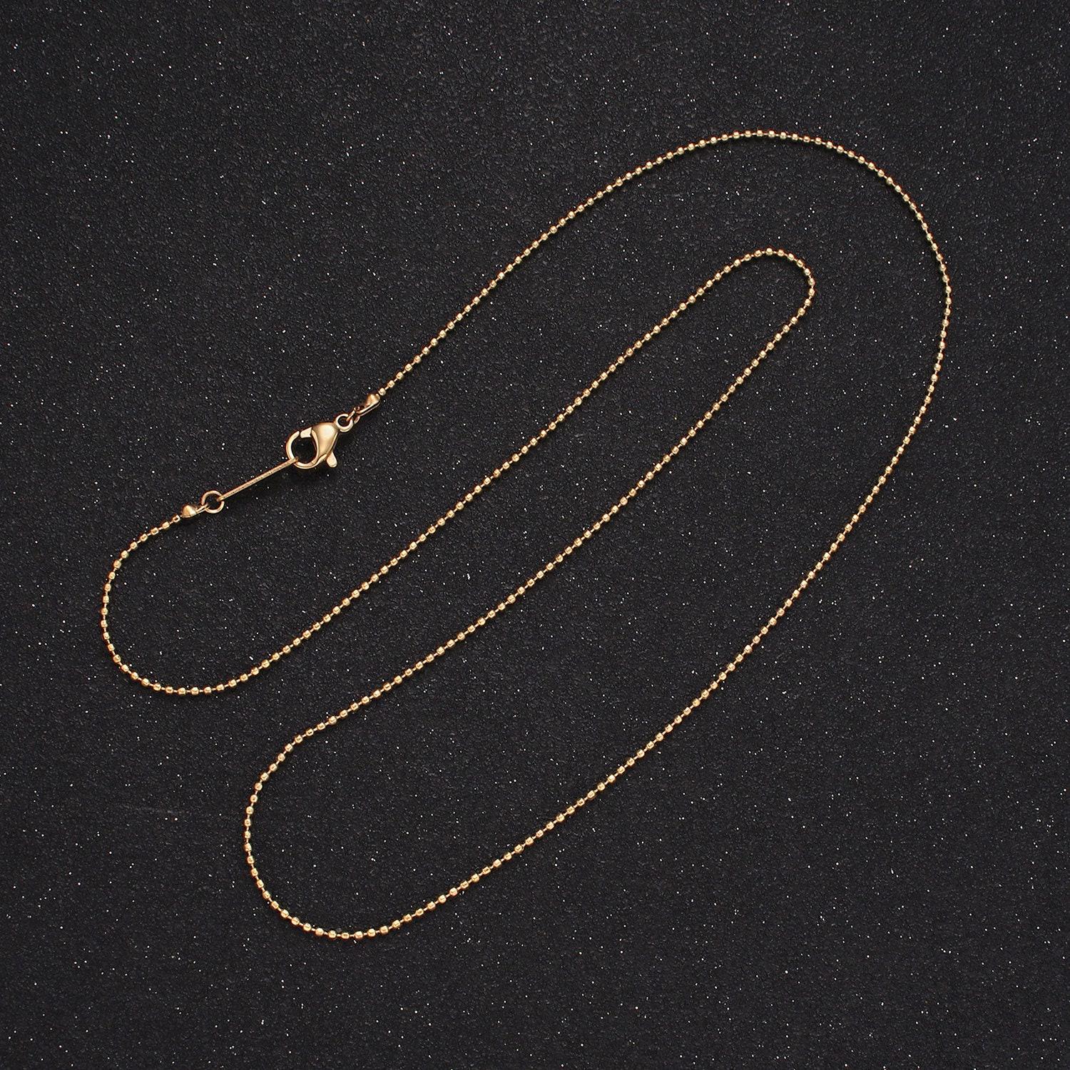 Stainless steel 1mm bead 21 inch layering necklace | wa-2416
