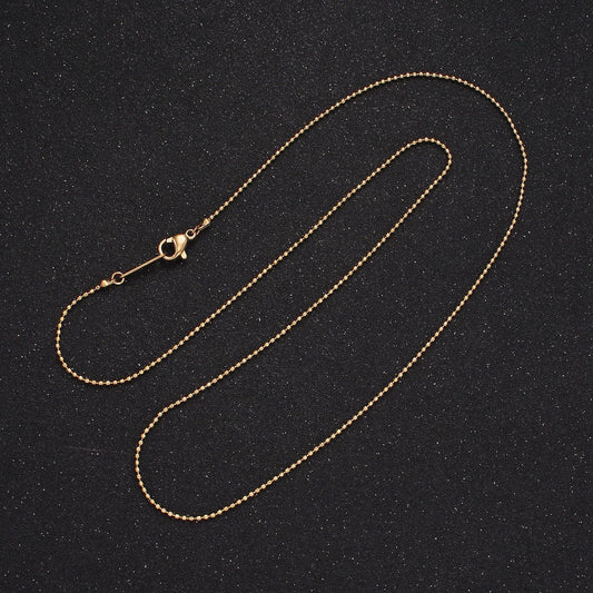 Stainless steel 1mm bead 21 inch layering necklace | wa-2416