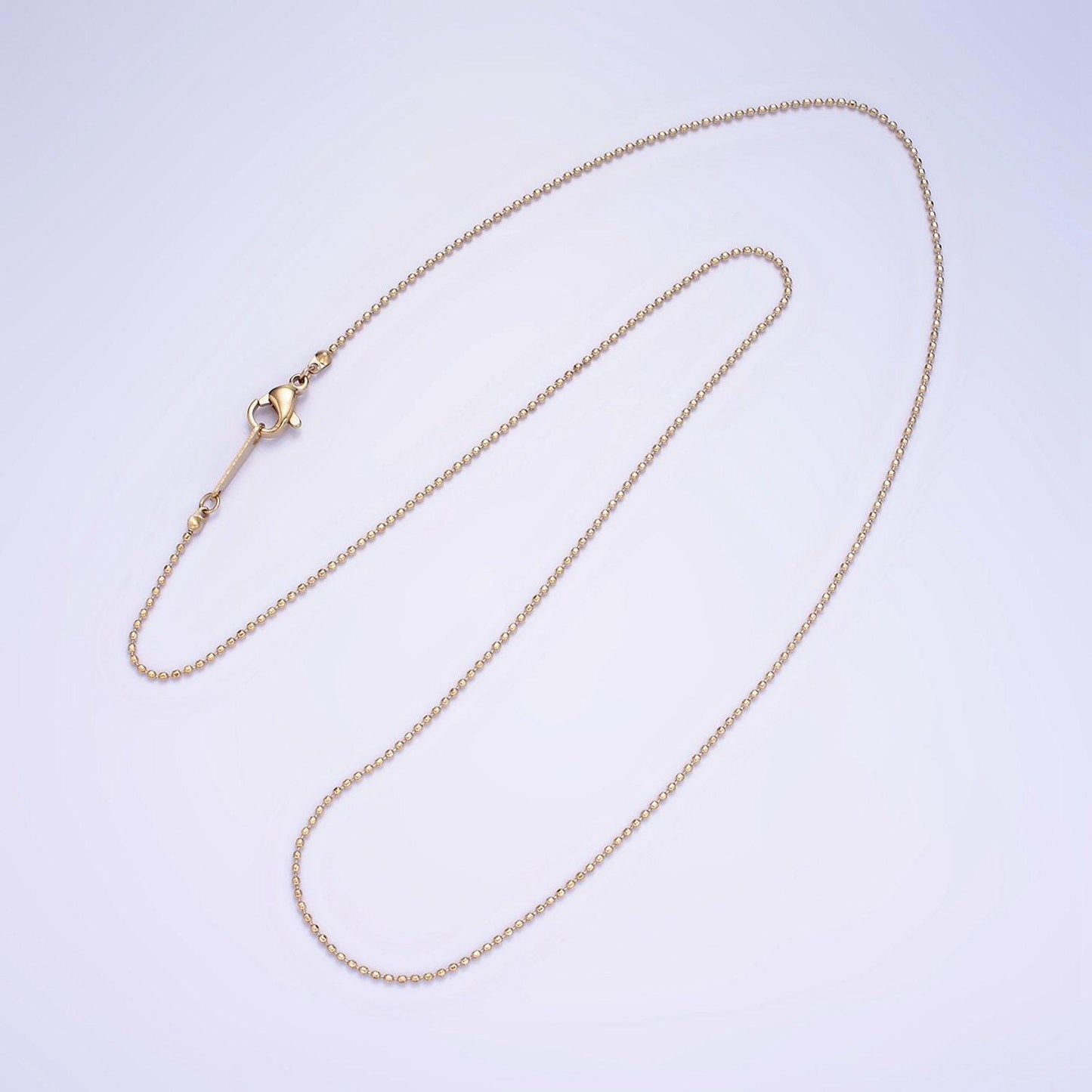 Stainless steel 1mm bead 21 inch layering necklace | wa-2416