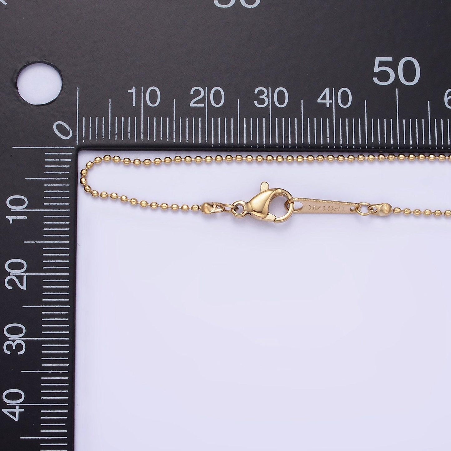 Stainless steel 1mm bead 21 inch layering necklace | wa-2416