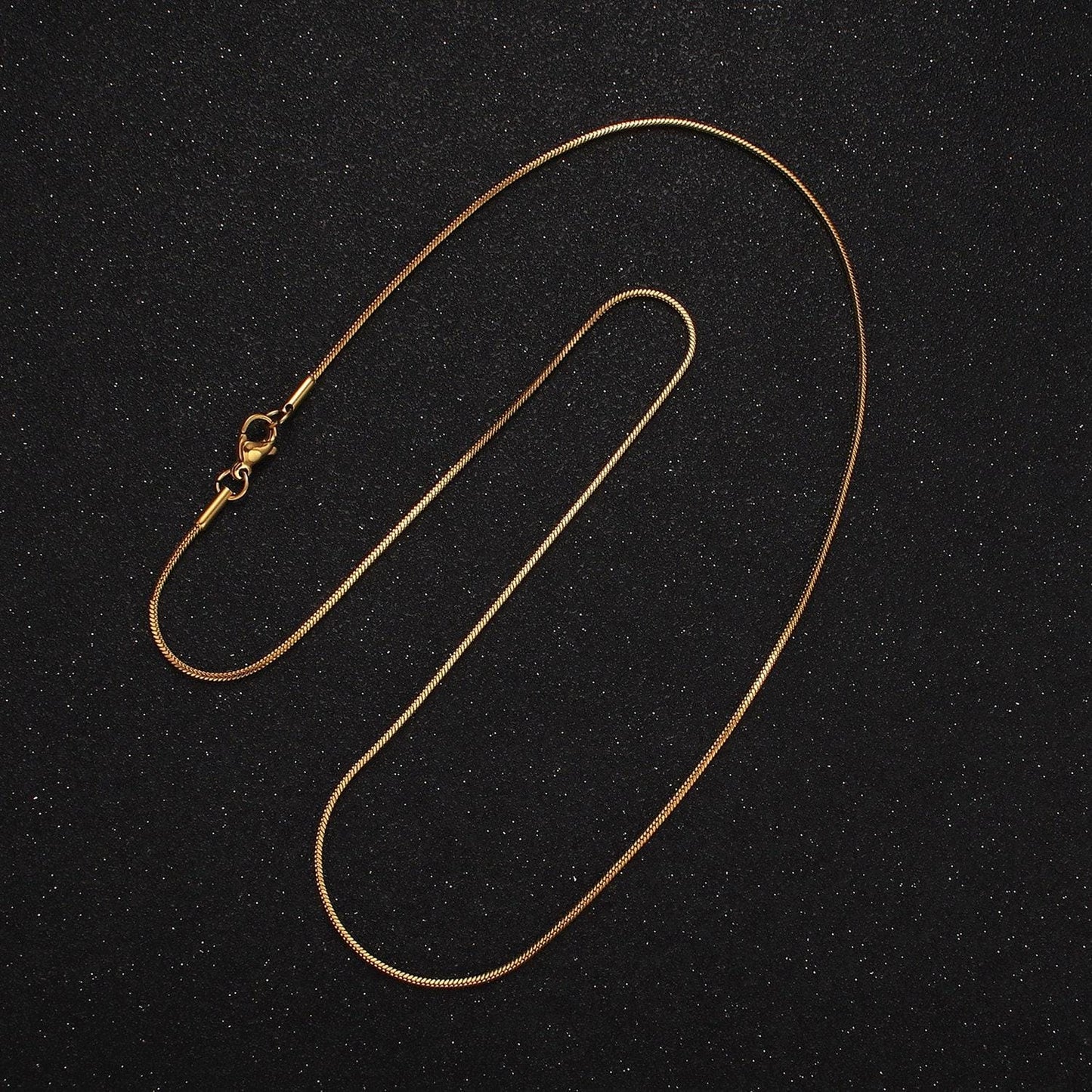 Dainty gold mini round snake herringbone chain necklaces stainless steel 1.2mm chain gold jewelry minimalist layered styles necklace wa2309