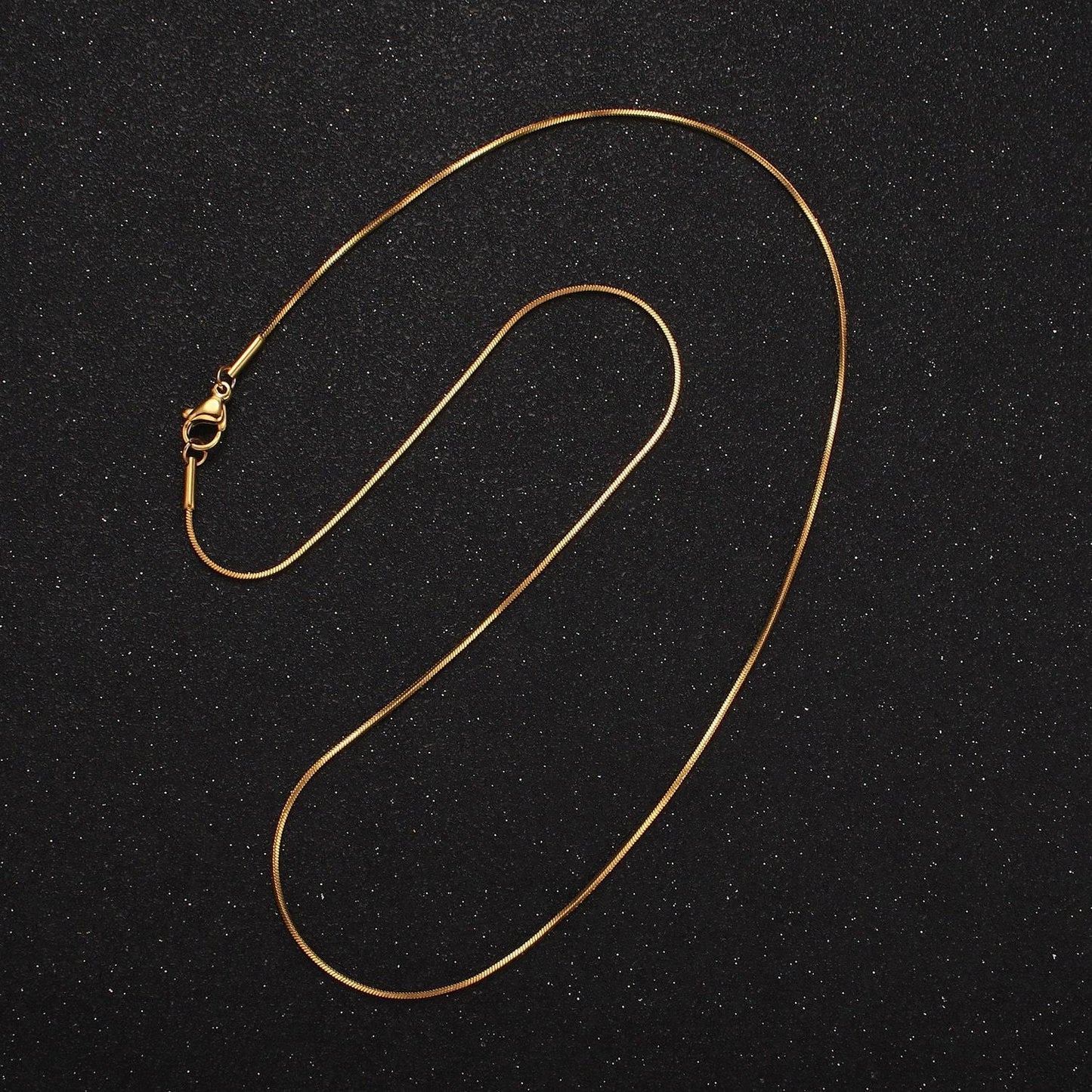 Ready to use dainty gold necklace chain, layer snake chain dainty stainless steel necklace, for pendant charm necklace making wa2306
