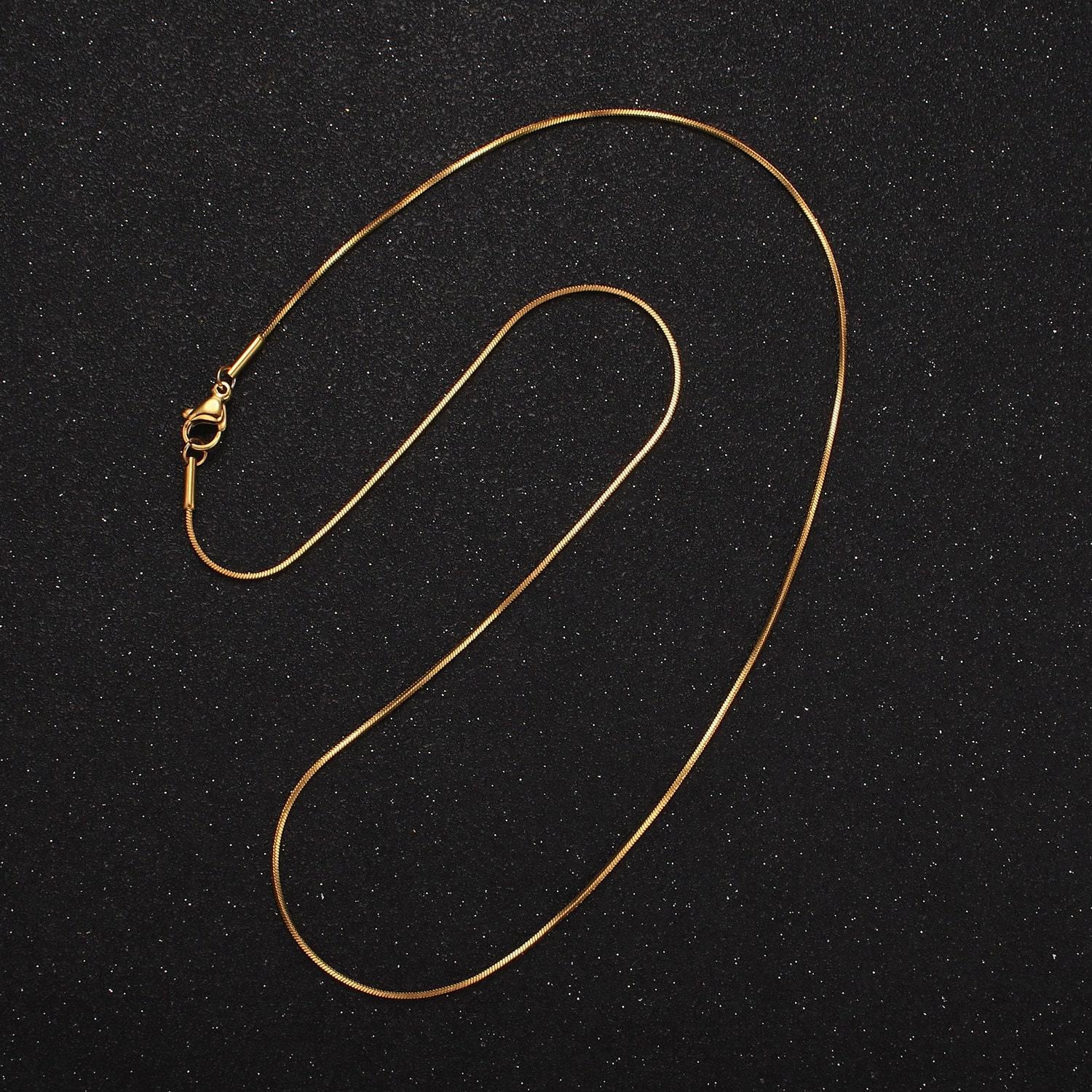 Ready to use dainty gold necklace chain, layer snake chain dainty stainless steel necklace, for pendant charm necklace making wa2306