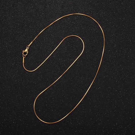 Ready to use dainty gold necklace chain, layer snake chain dainty stainless steel necklace, for pendant charm necklace making wa2306