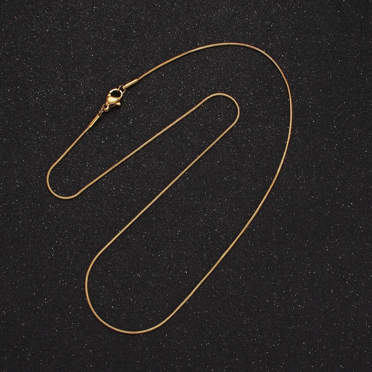 Stainless steel 1mm snake herringbone 18 inch, 20 inch layering chain necklace | wa-2300 wa-2301