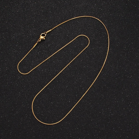 Stainless steel 1mm snake herringbone 18 inch, 20 inch layering chain necklace | wa-2300 wa-2301