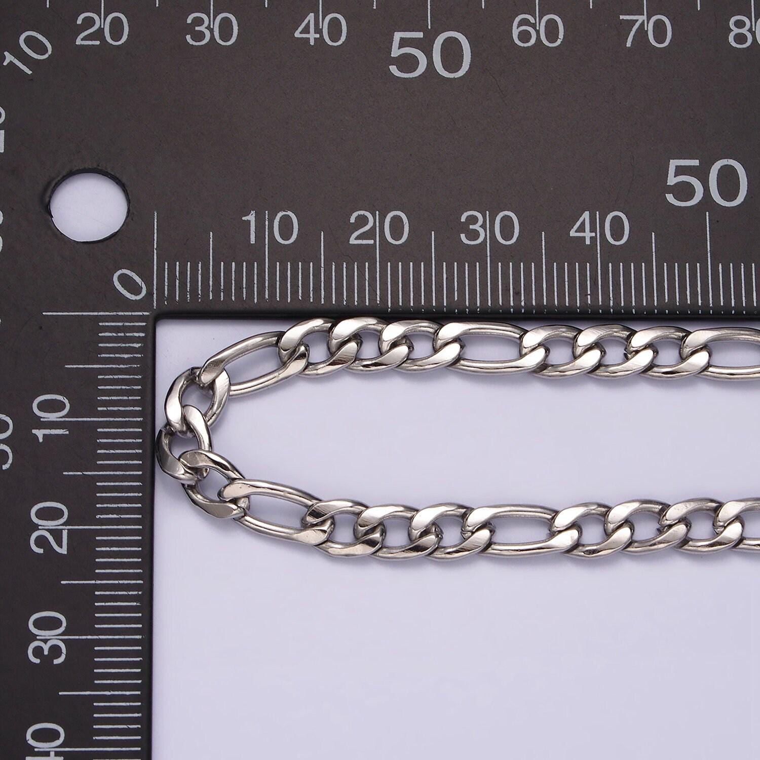 Stainless steel 5mm cuban curb 20 inch, 22 inch, 24 inch layering chain necklace | wa-2271 ~ wa-2273