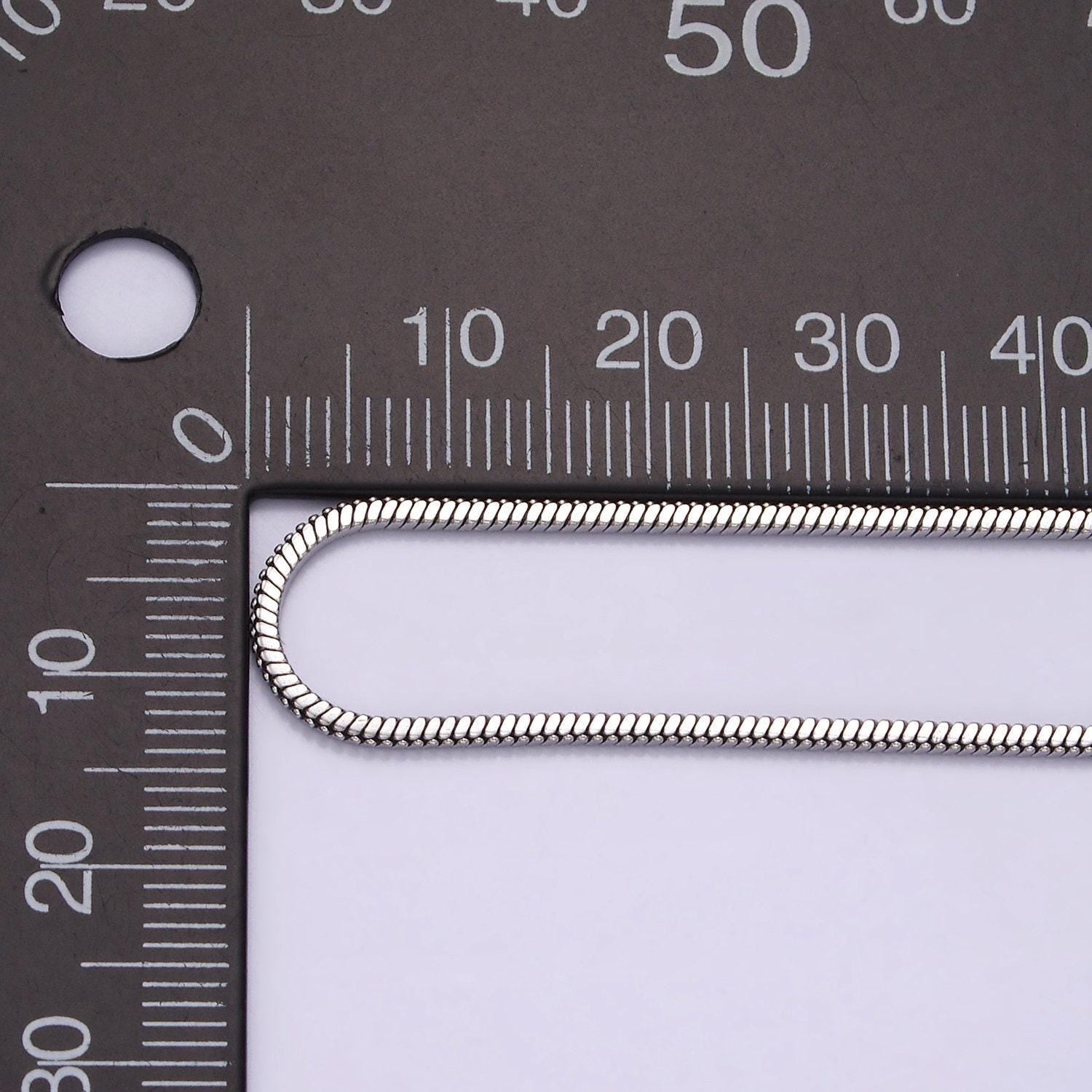 Stainless steel 1.5mm dainty snake chain 18 inch layering necklace | wa-2269