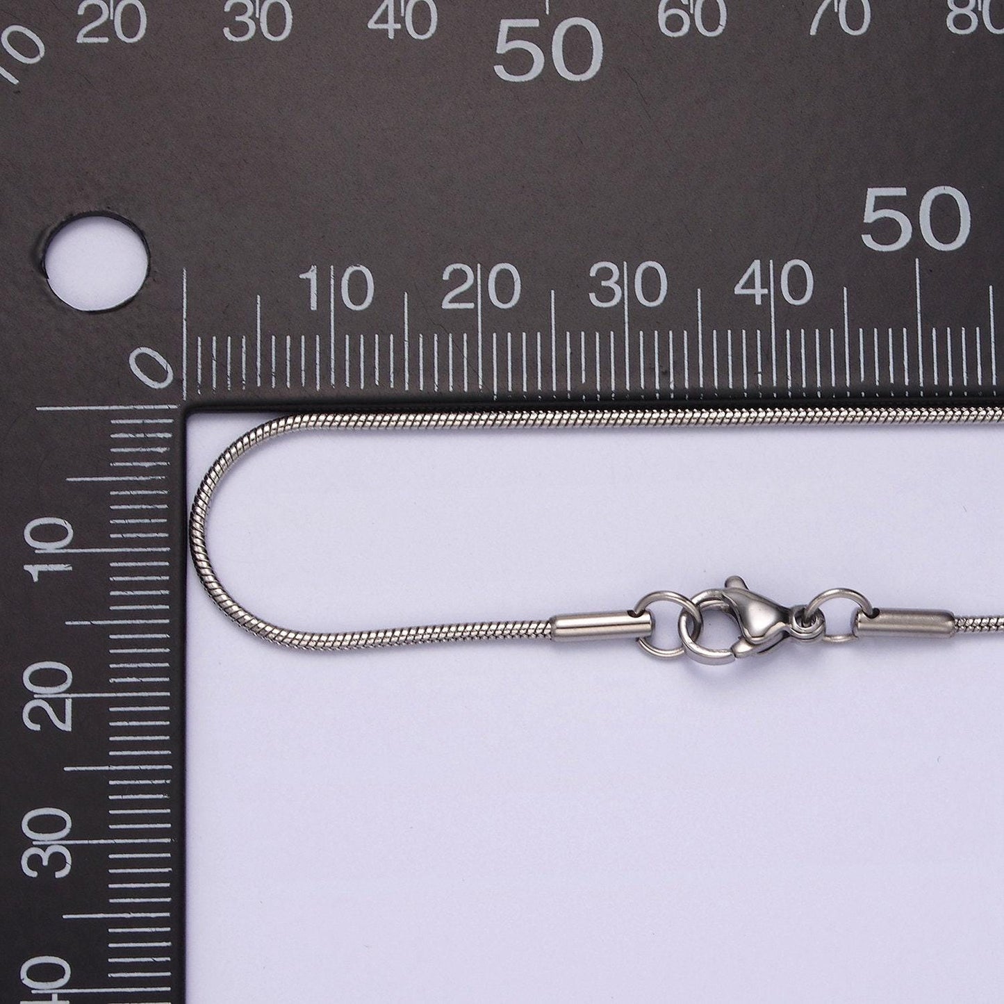 Stainless steel 1.2mm dainty cocoon omega 18 inch layering chain necklace | wa-2261