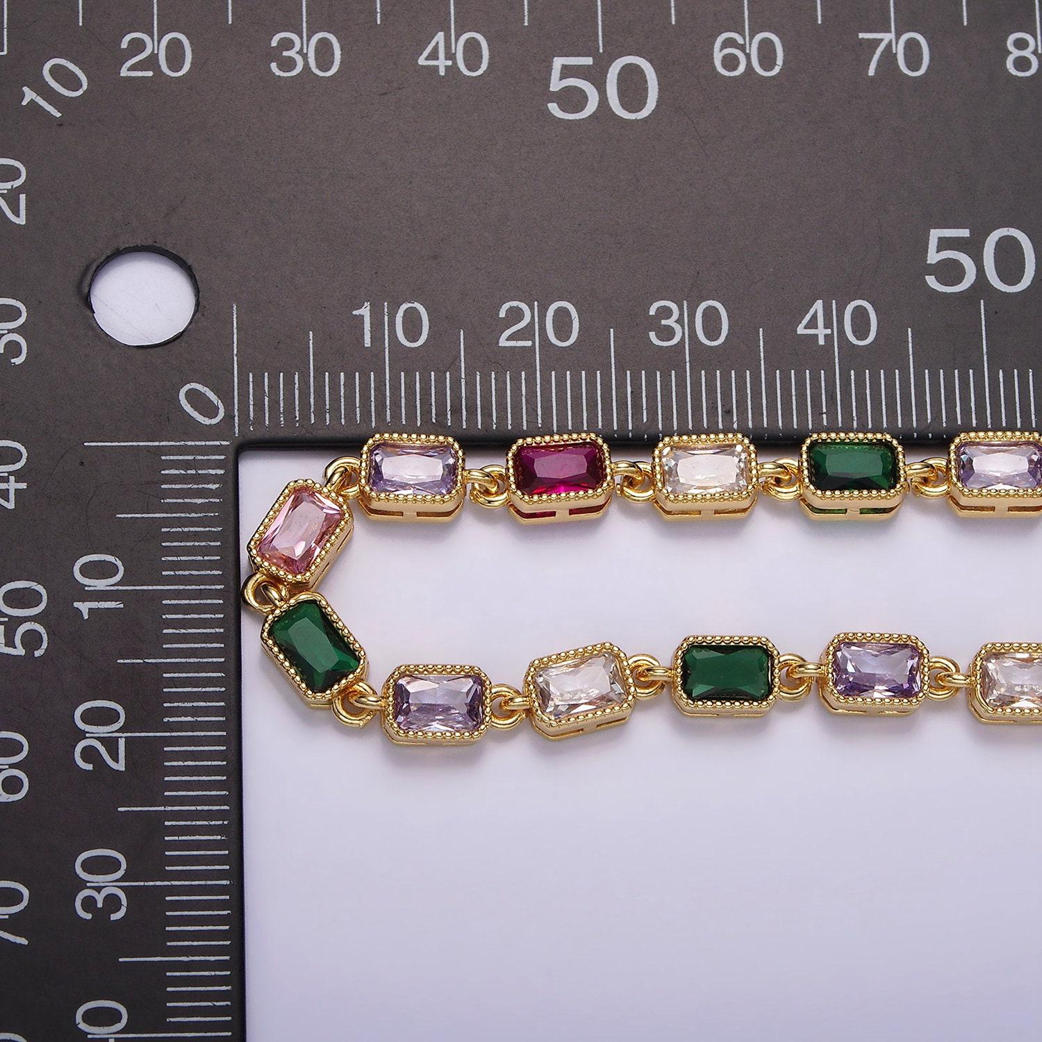 Gold filled necklace colorful cz stone necklace gemstone necklace crystal necklace dainty necklace christmas gift for her wa2248