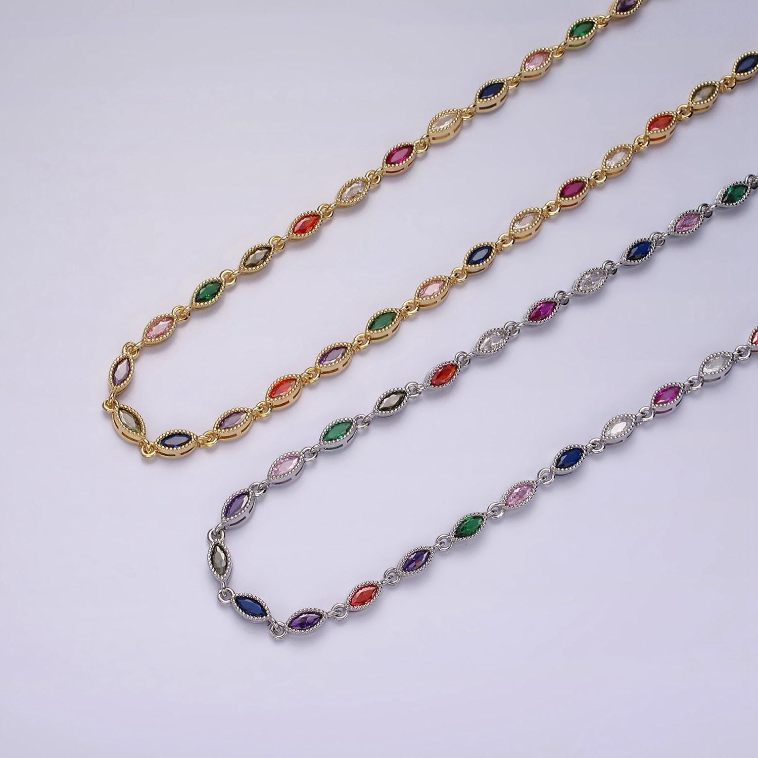 Gold necklace colorful necklace cz stone necklace 14k gold filled cubic eye oval necklace dainty necklace gift for her wa2240