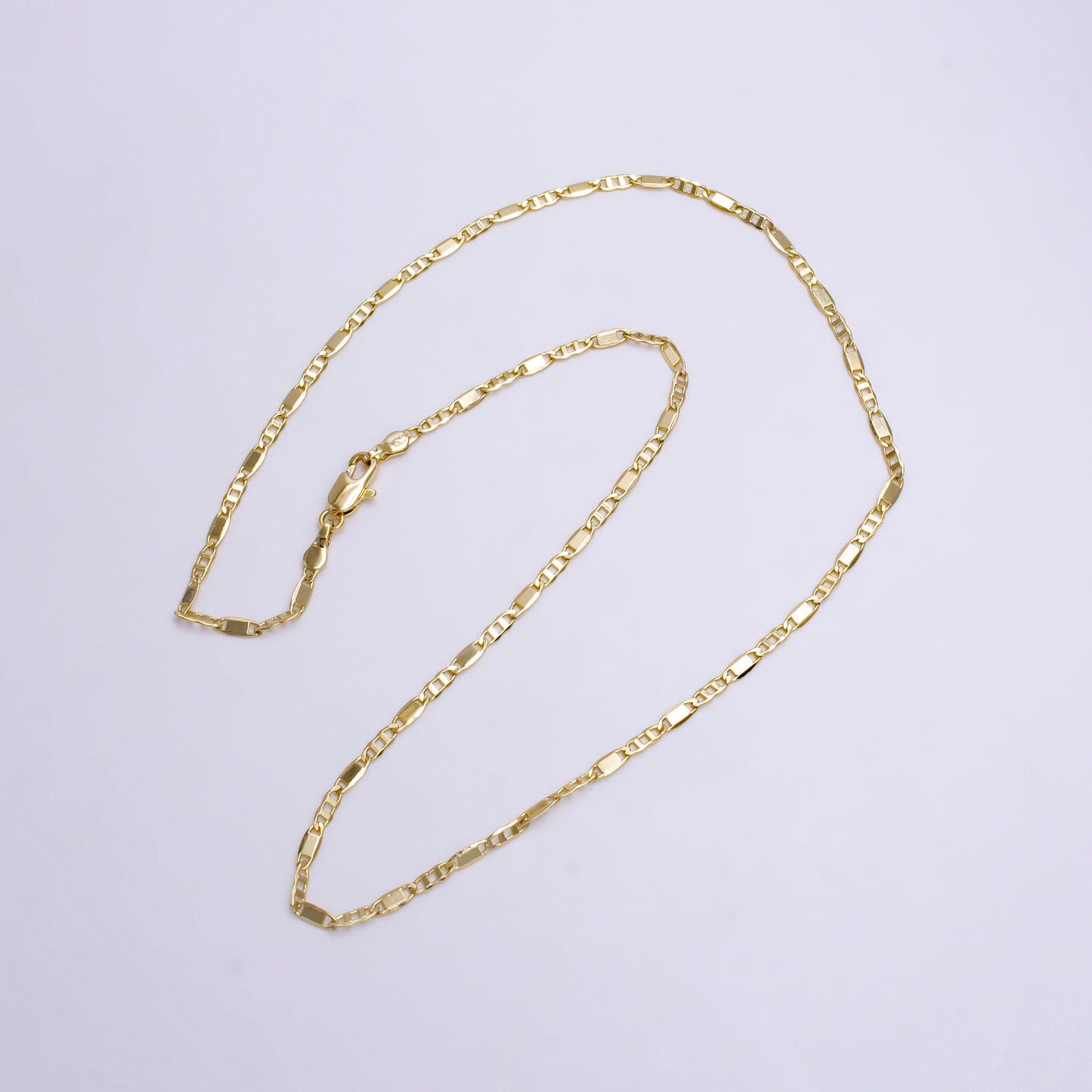Dainty 17'' ready to use 14k gold filled anchor necklace chain, layering unique chain for pendant charm necklace making wa-2215
