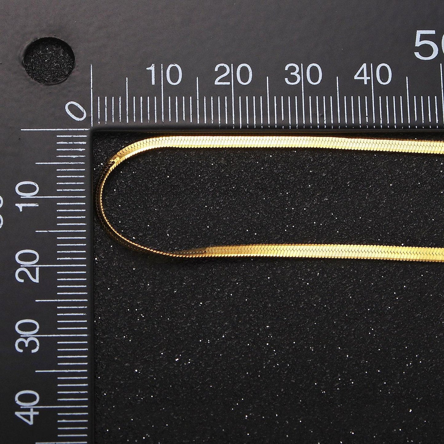 2mm vermeil gold herringbone finished necklace chain - 925 sterling silver over 18k gold with spring clasps layering necklace wa2156