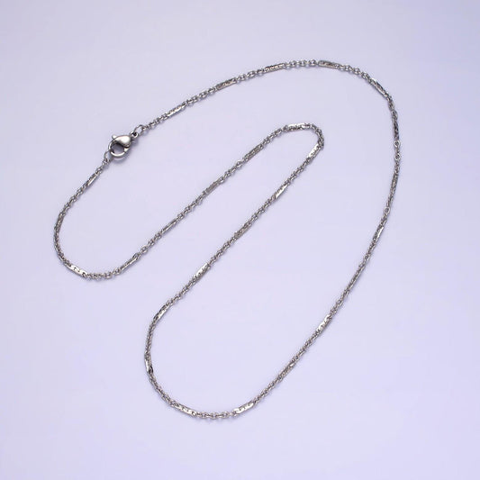 Stainless steel cable chain necklace dainty 0.8mm cable chain jewelry making 19.69 inch women necklace wa2114