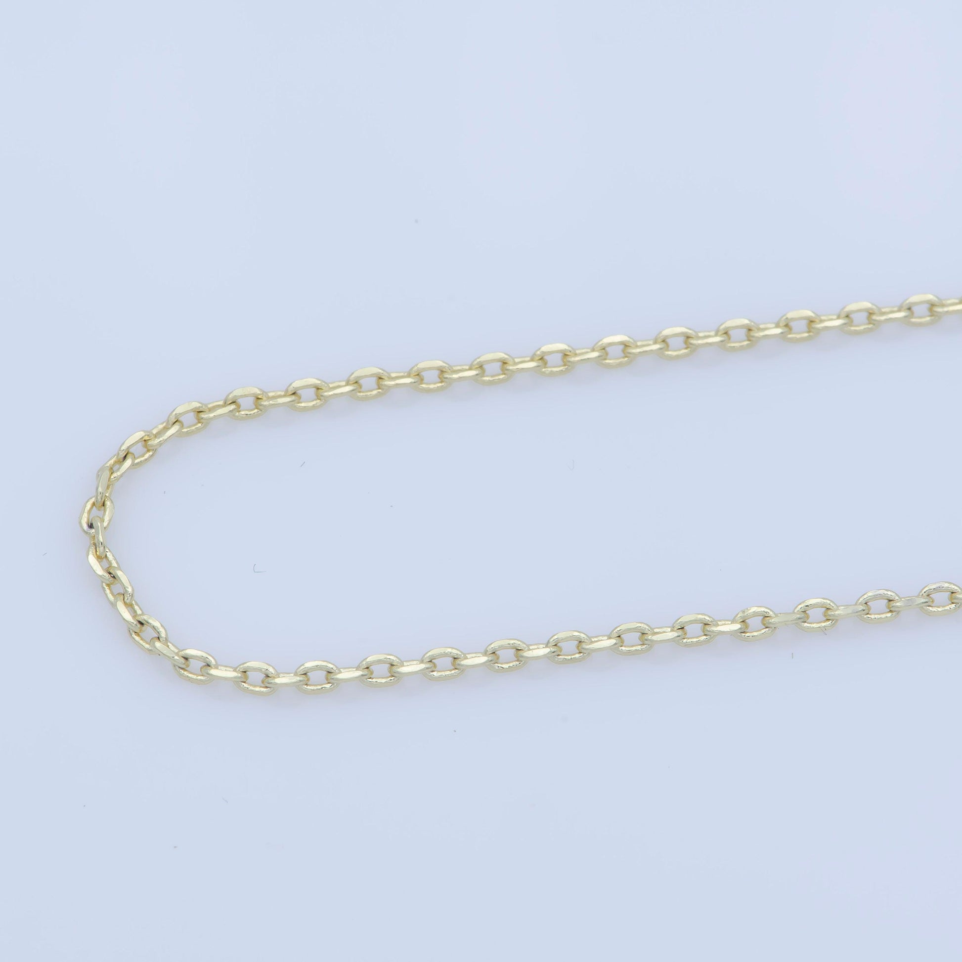 1pc 17.7'' ready to use gold thin rolo necklace chain, layering rolo chain dainty necklace, for pendant charm necklace making-wa211