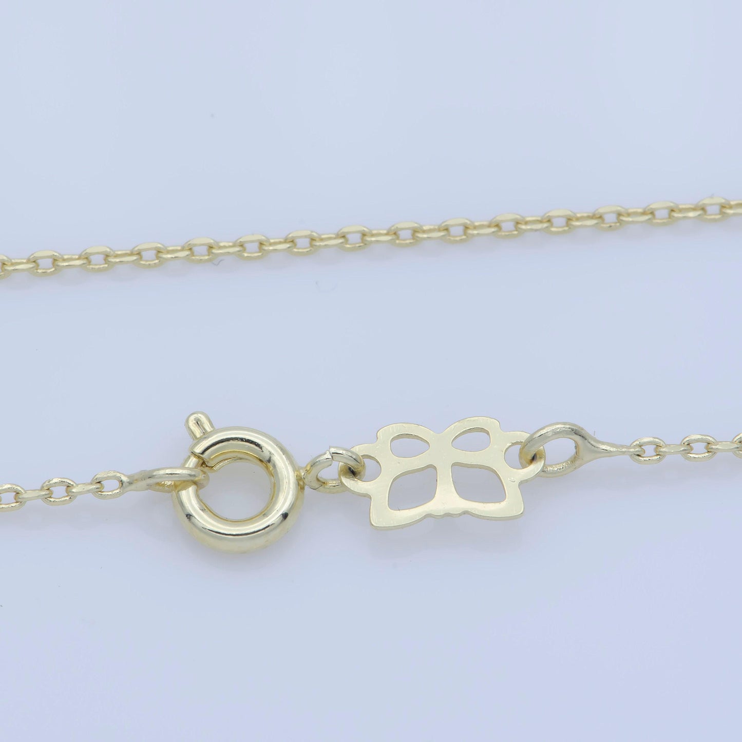 1pc 17.7'' ready to use gold thin rolo necklace chain, layering rolo chain dainty necklace, for pendant charm necklace making-wa211